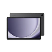 Samsung tablet with a black cover on a white background