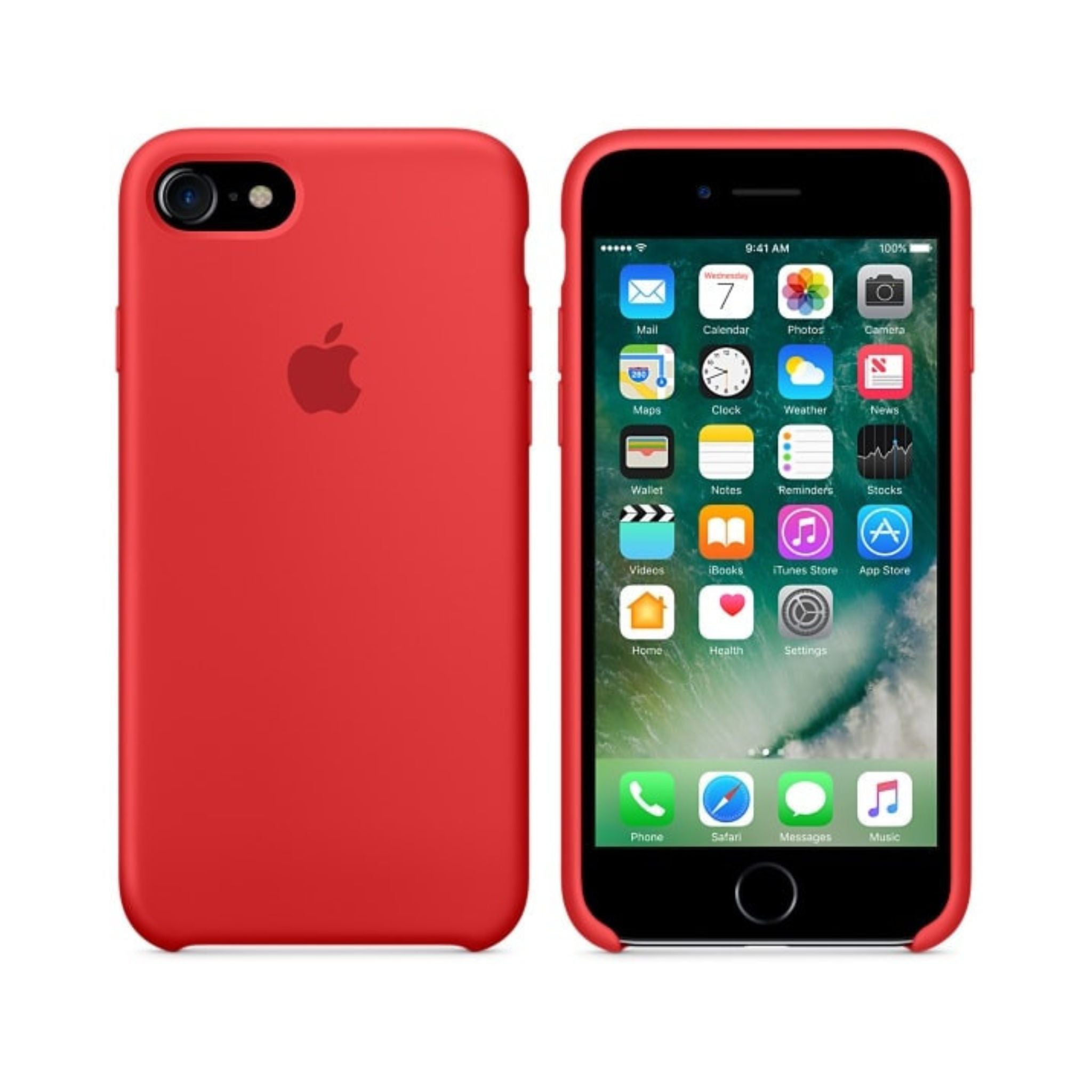 APPLE iPhone 7 Leather Case-(Product)Red
