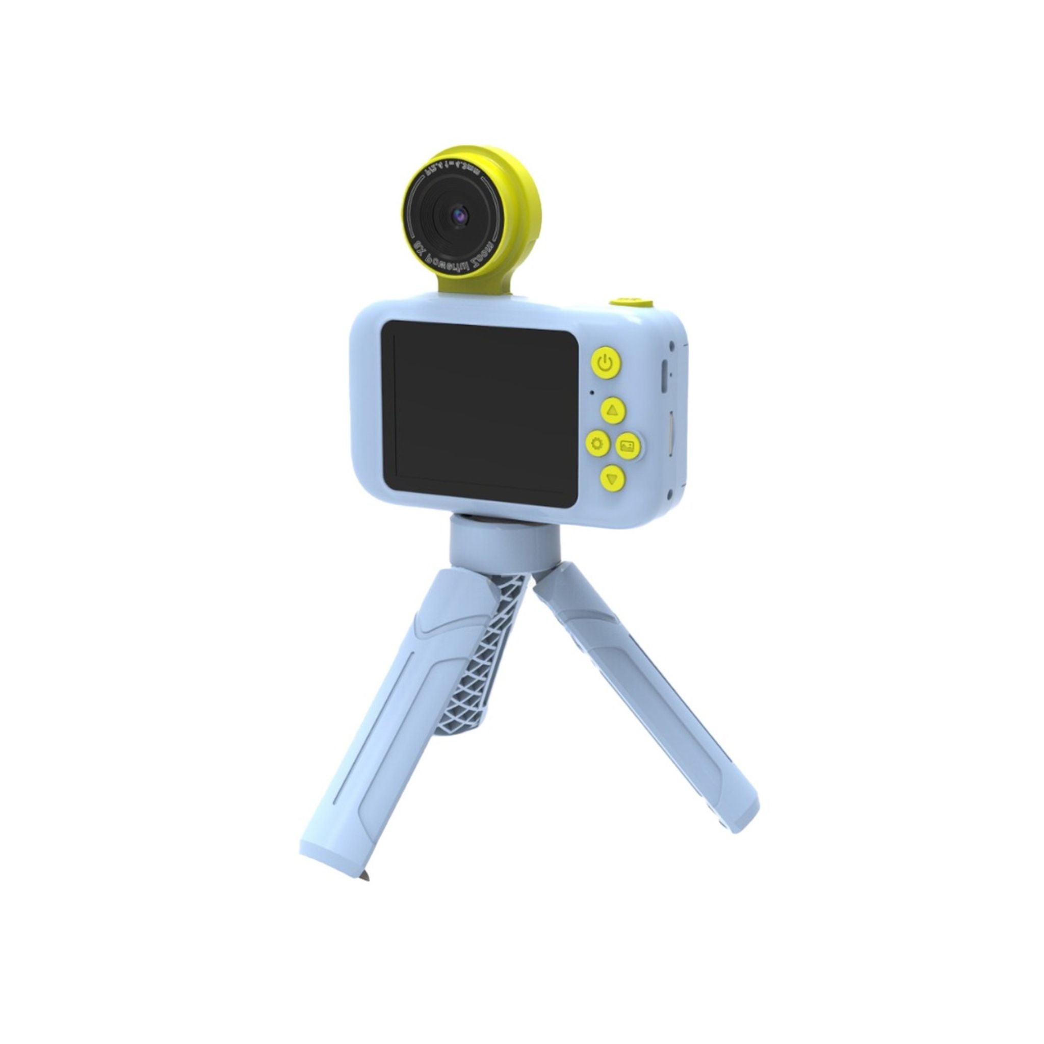 Porodo Lifestyle Kids Flip Digital Camera with Tripod Stand, Type-C Charging Port, 2.4" Wide Screen, 1000mAh Battery Capacity - Blue