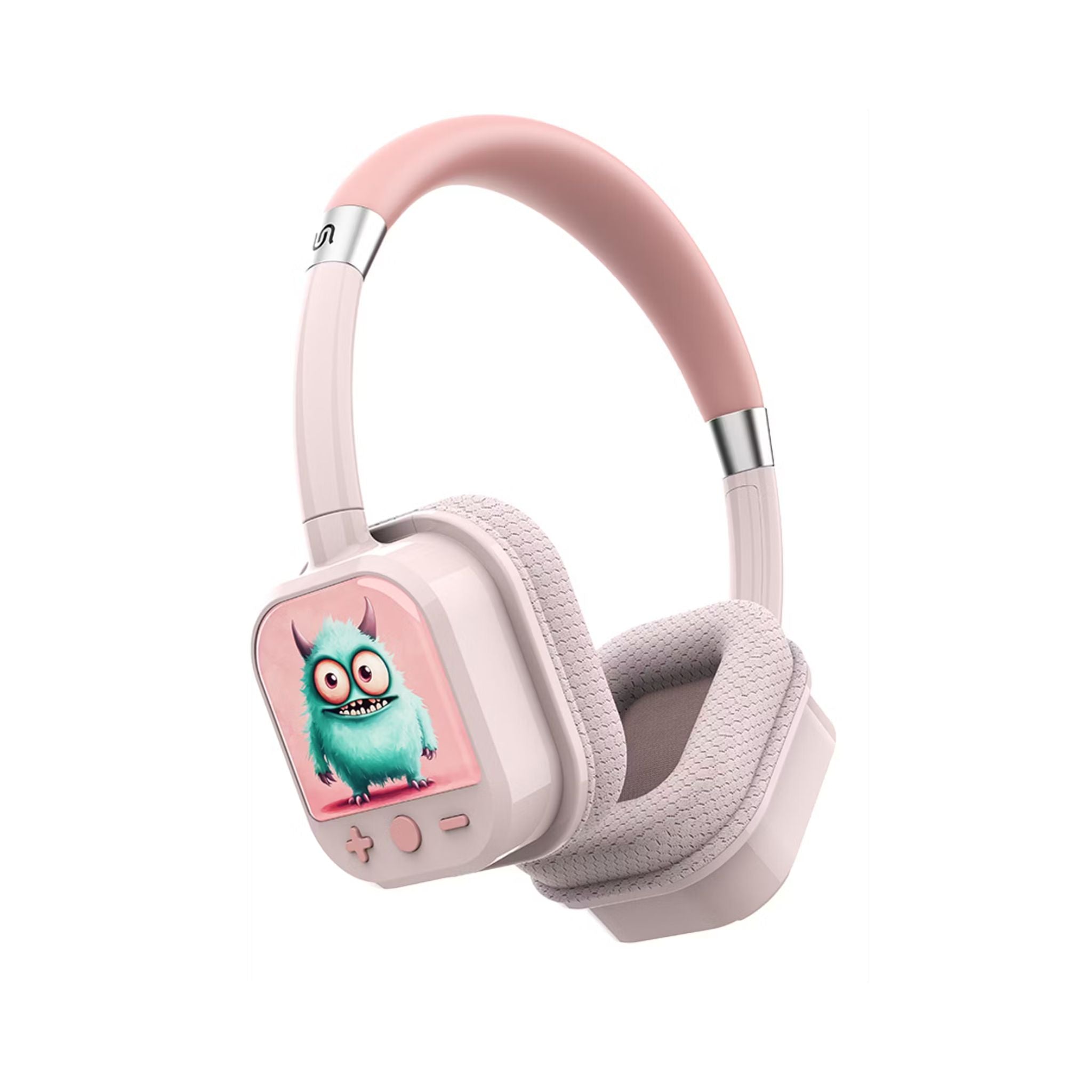 Porodo Soundtec Yotowave Kids Wireless Headphones with Comfortable & Breathable Cushion, 200mAh Battery, Up to 25 Hours Play Time, 40mm Speaker Size, Bluetooth Version 5.4, Recommended for Kids Aged 6+, Skin-Friendly Material, Safe Volume Limit - Pink