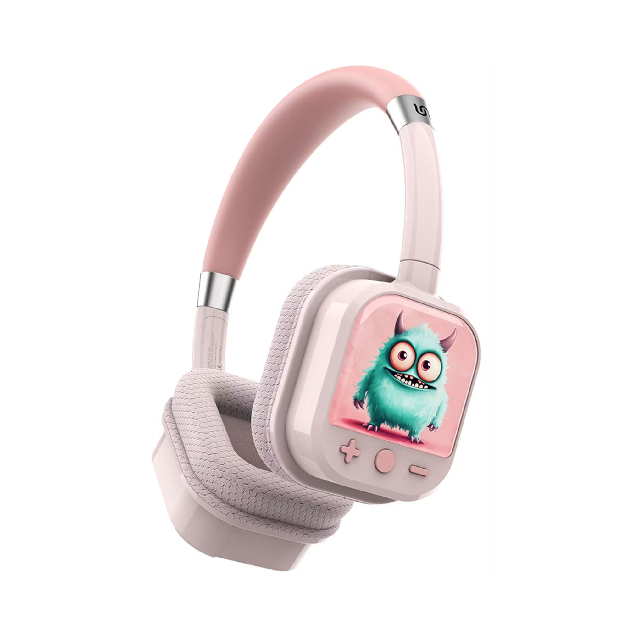 Porodo Soundtec Yotowave Kids Wireless Headphones with Comfortable & Breathable Cushion, 200mAh Battery, Up to 25 Hours Play Time, 40mm Speaker Size, Bluetooth Version 5.4, Recommended for Kids Aged 6+, Skin-Friendly Material, Safe Volume Limit - Pink