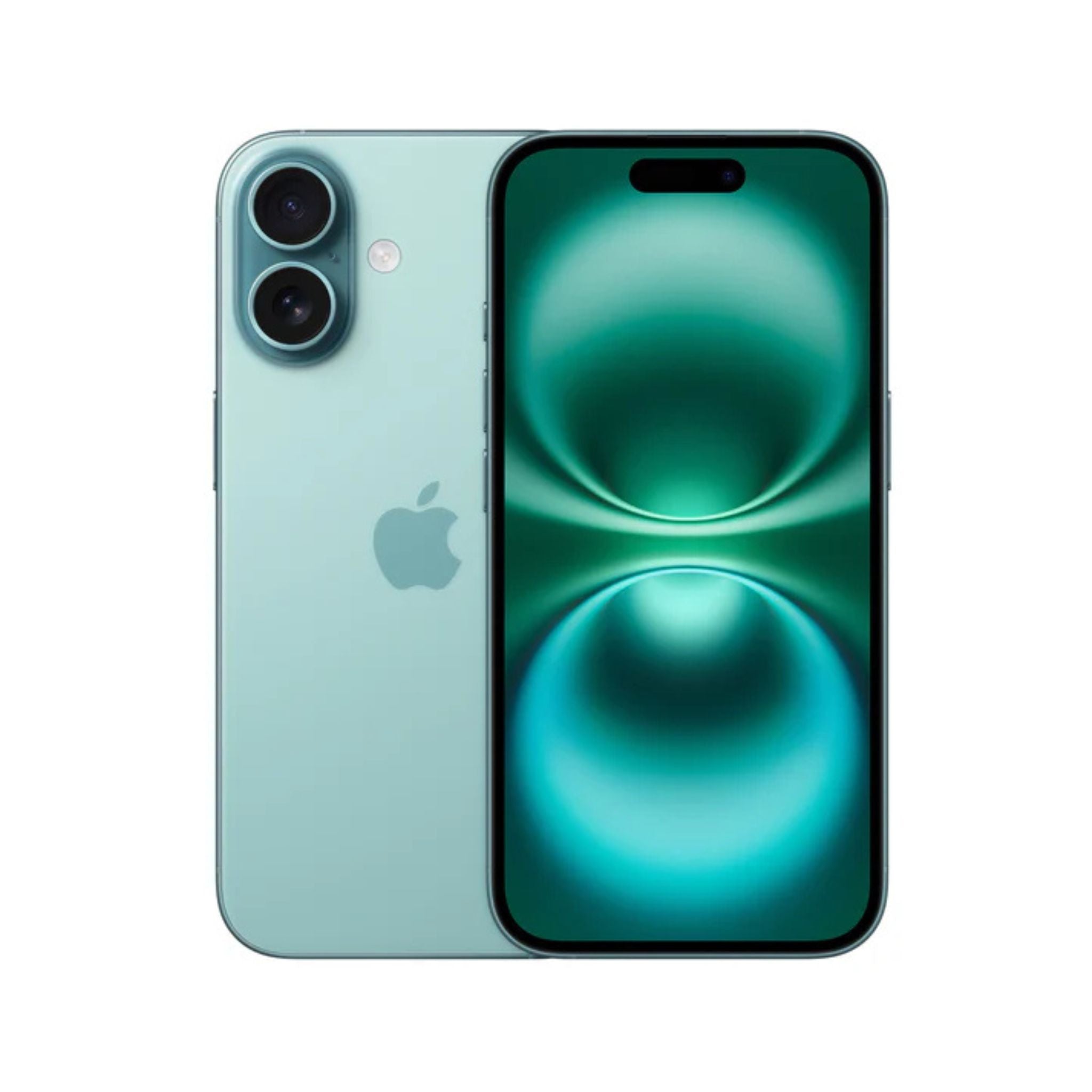 Green Apple smartphone on a white background