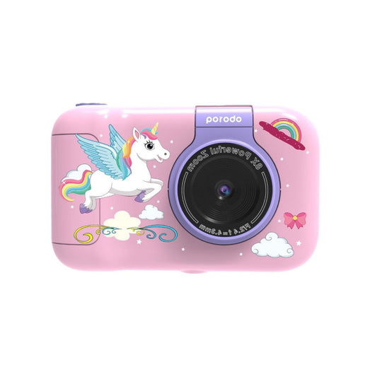 Porodo Lifestyle Kids Flip Digital Camera with Tripod Stand 1000mAh - Pink