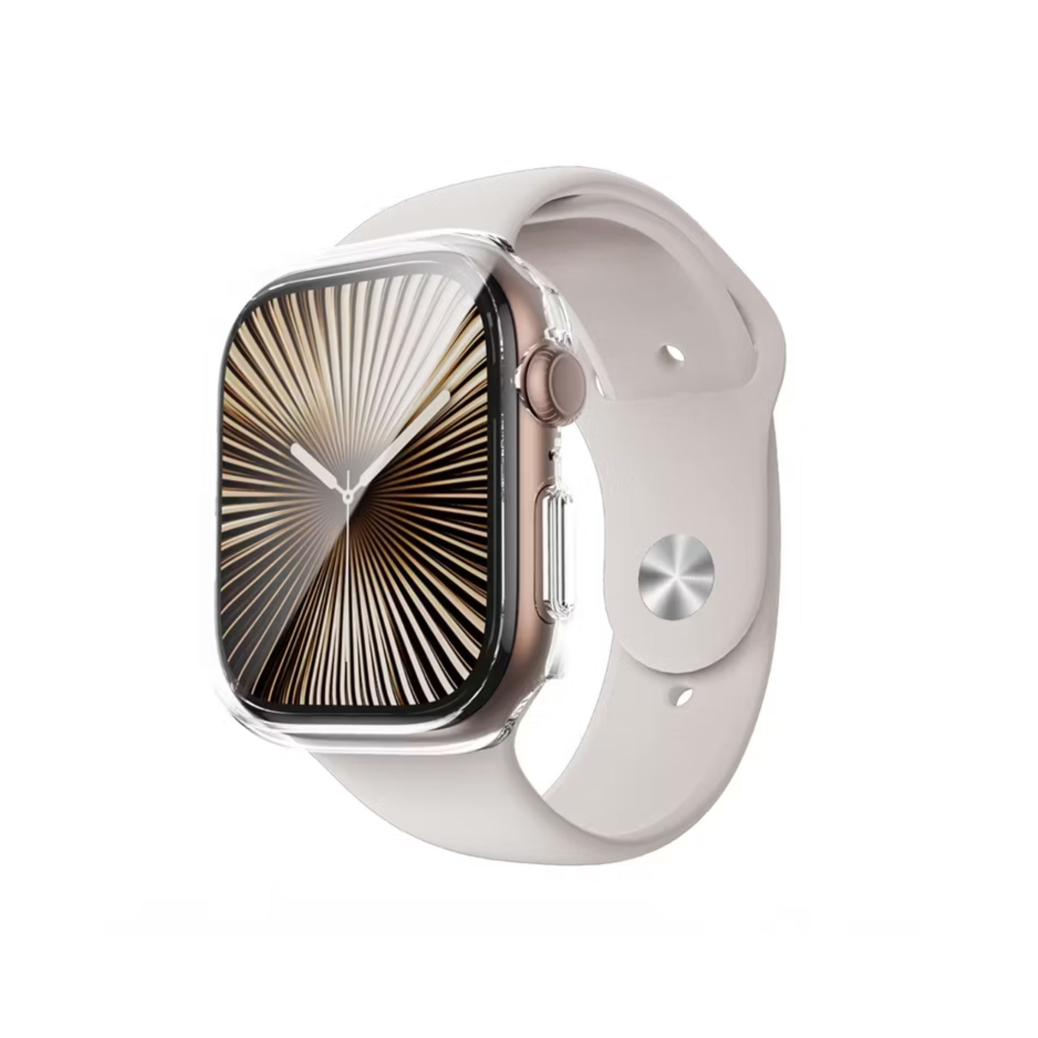 Green Lion Guard Plus PC Case for Apple Watch 46mm, Scratch Resistance, Anti-Fingerprint, Shock Proof, Easy Installation, Ultra Lightweight, Touch Sensitivity - Clear