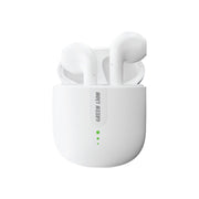Green Lion Atlanta True Wireless Earbuds with Built-in Microphone, IPX4 Waterproof Level, Voice Assistant, HiFi Sound, Touch Control, 3 Hours Playtime - White
