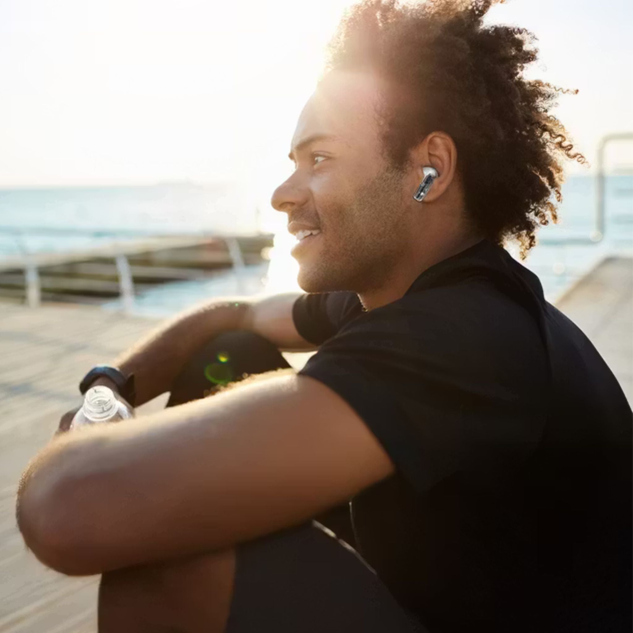 Porodo Soundtec Popwave True Wireless Earbuds with Up to 4 Hours of Playtime, 10m Transmission Distance, Bluetooth Version 5.4, 360° Omnidirectional Microphone - White