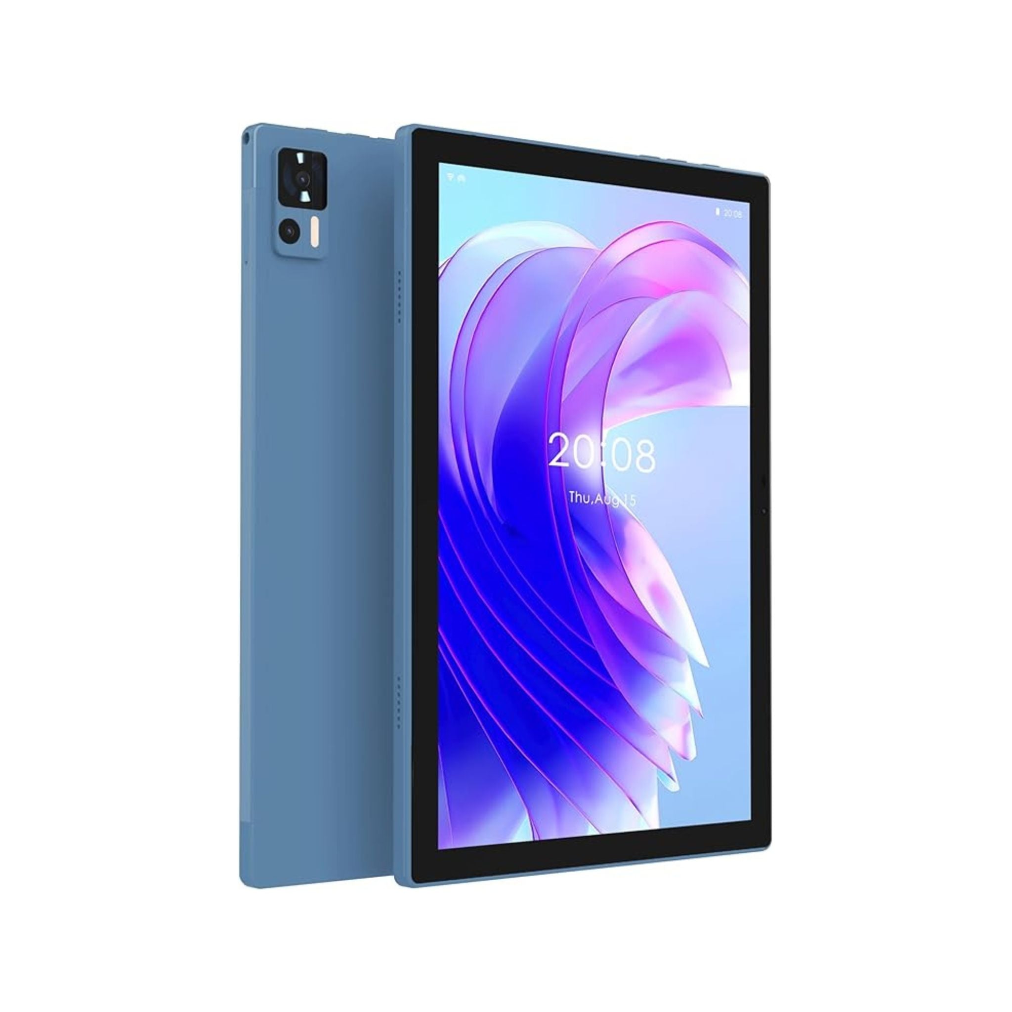 A 10.1-inch OTEETO tablet with a Blue case, showing the front screen display and dual cameras.