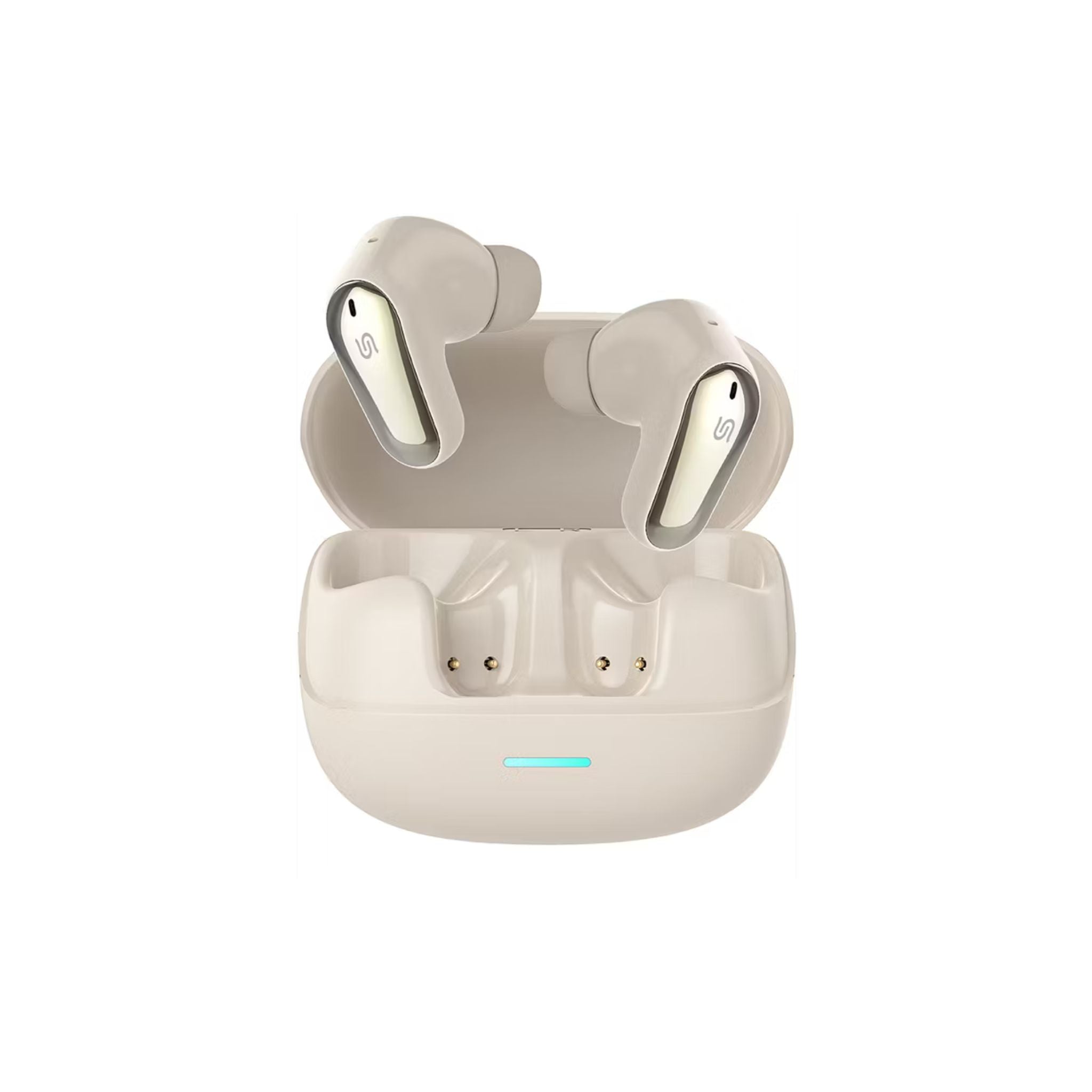 Porodo Gravis True Wireless Earbuds with Touch Control, Up to 5 Hours Play Time, 300mAh Charging Case & 38mAh Earbuds Battery, Sweat & Water Resistant, Voice Assistant, Stereo Sound - Cream