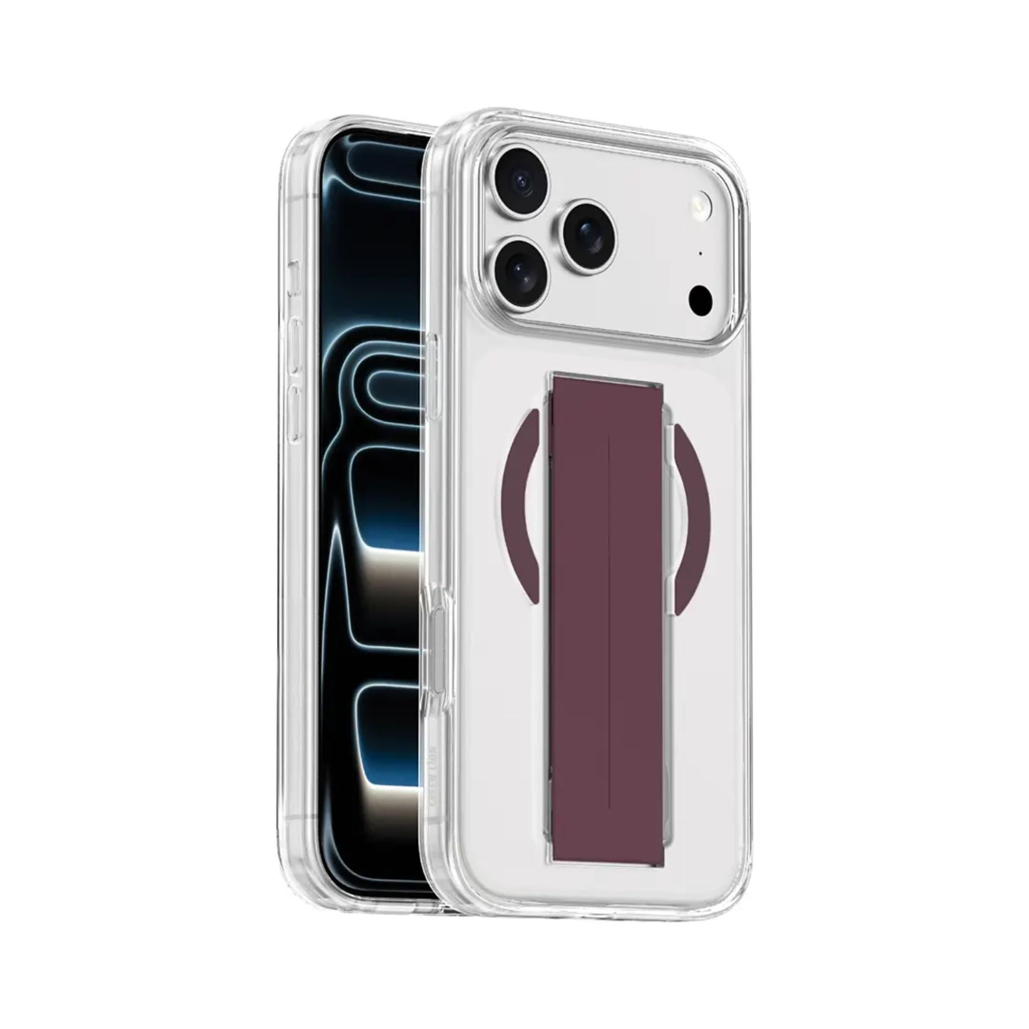 Green Lion MagSafe Grip Case for iPhone 18 Pro - Burgundy
