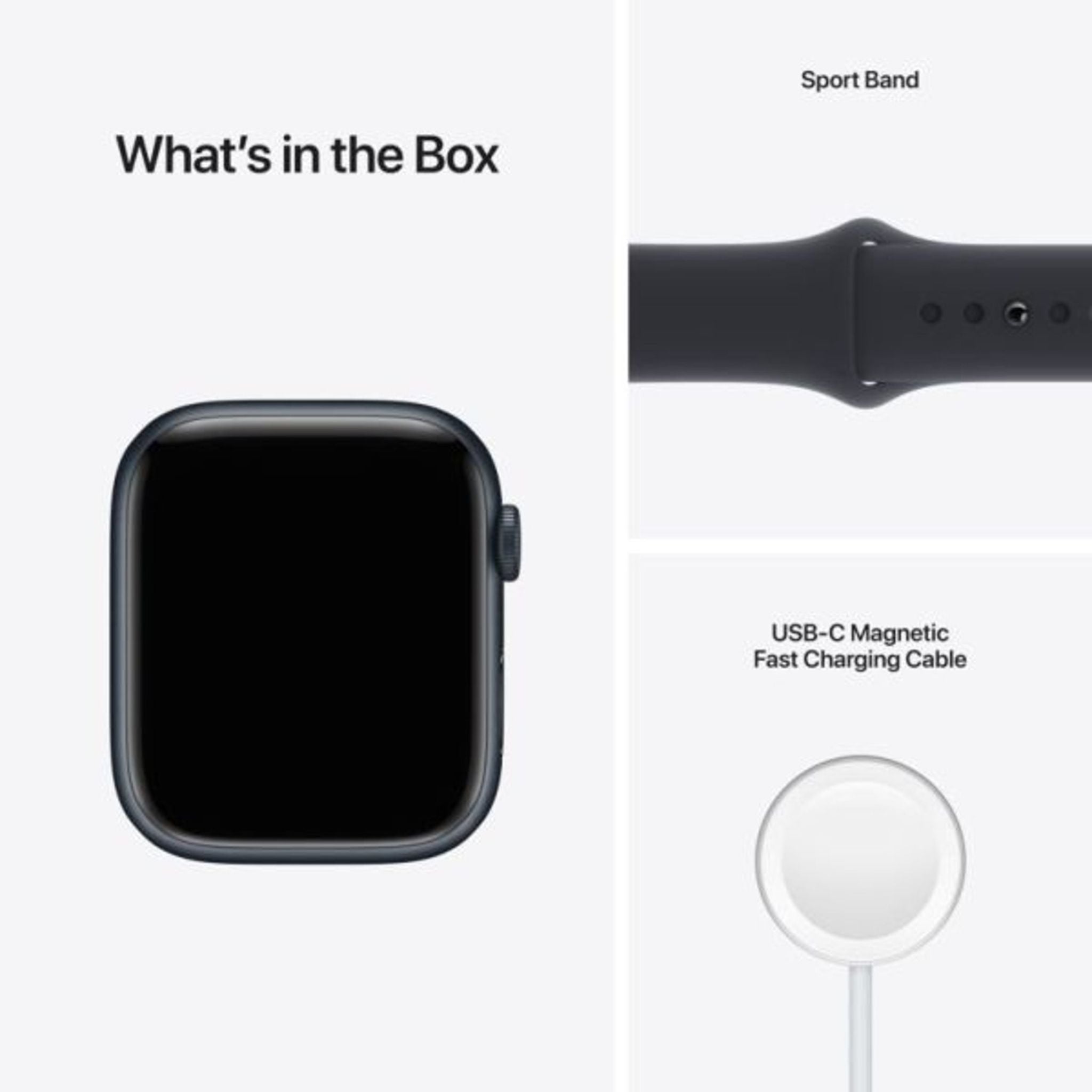 Apple Watch Series 7 (GPS+Cellular) 41MM Midnight Aluminium Case with Midnight Sport Band – Middle East Version