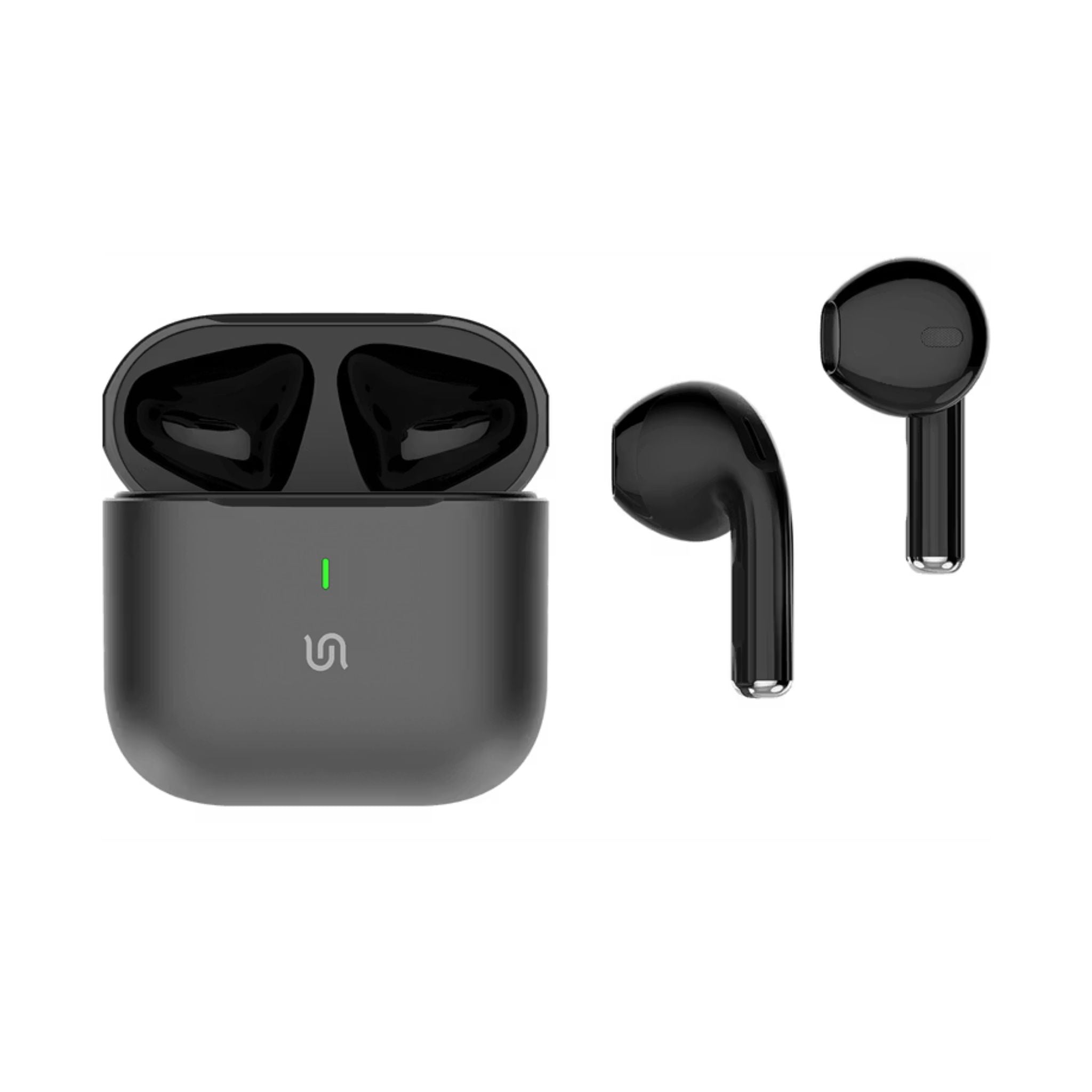 Porodo Soundtec Jetpods In-Ear Wireless Earbuds with 5 Hours Music Playback Time, Bluetooth Version 5.4, 10m Transmission Range, Type-C Charging, Immersive Audio, Ergonomic Fit, Hands-Free Call - Black