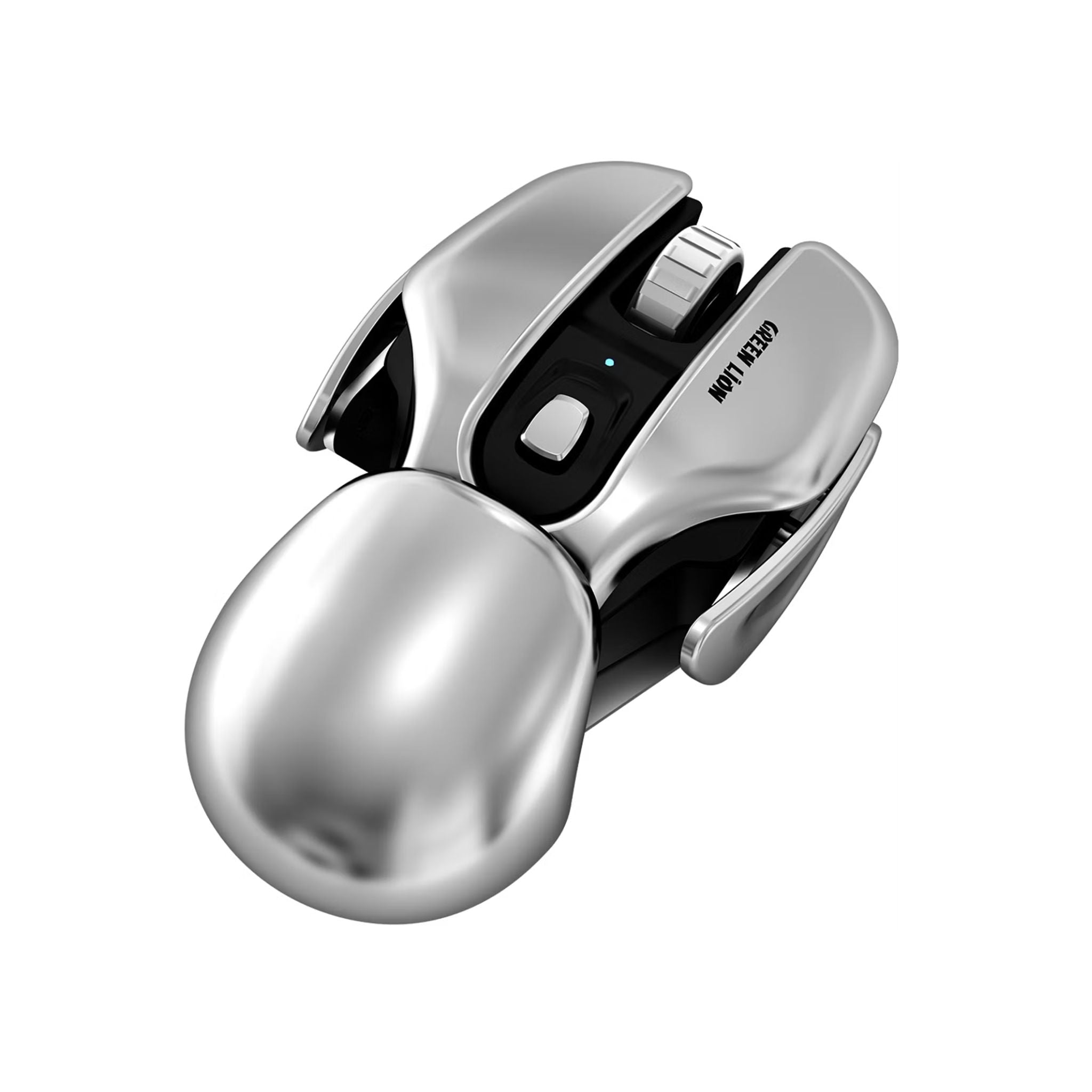 Green Lion G266 Beetles Metal Mouse with 3 Sleep Modes, 48 Hours Working Time, 3 Million Clicks Lifetime, 10G Acceleration, Energy Efficient - Gray