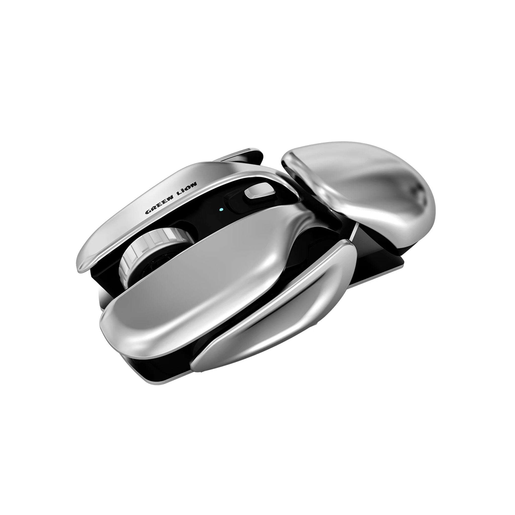 Green Lion G266 Beetles Metal Mouse with 3 Sleep Modes, 48 Hours Working Time, 3 Million Clicks Lifetime, 10G Acceleration, Energy Efficient - Gray