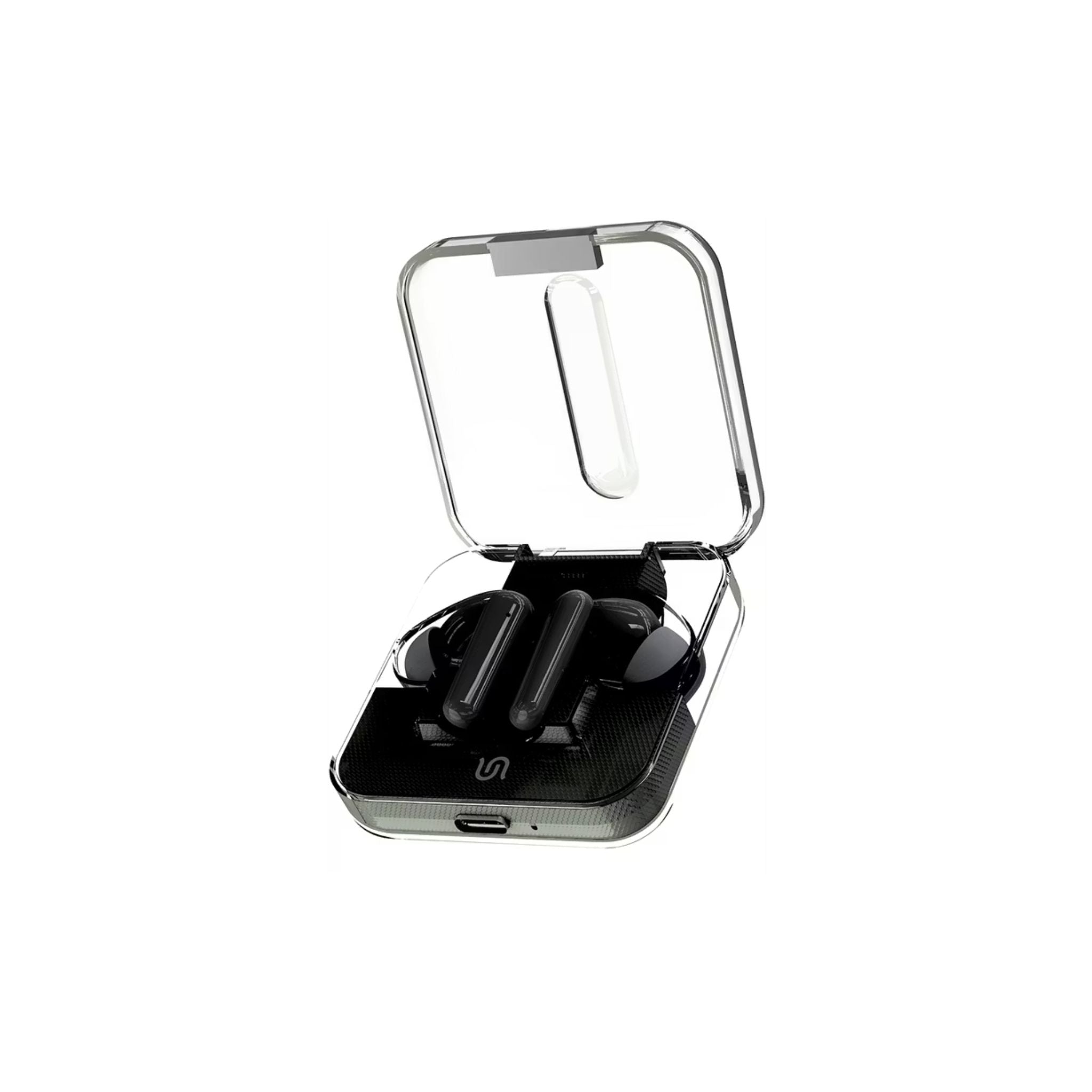 Porodo Soundtec Vibe Wireless Earbuds with Omnidirectional Microphone, Up to 9 Hours Playtime, Type-C Charging Port, Bluetooth Version 5.3, 10m Transmission Range, Immersive Audio, Voice Assistant, Stereo Sound - Black