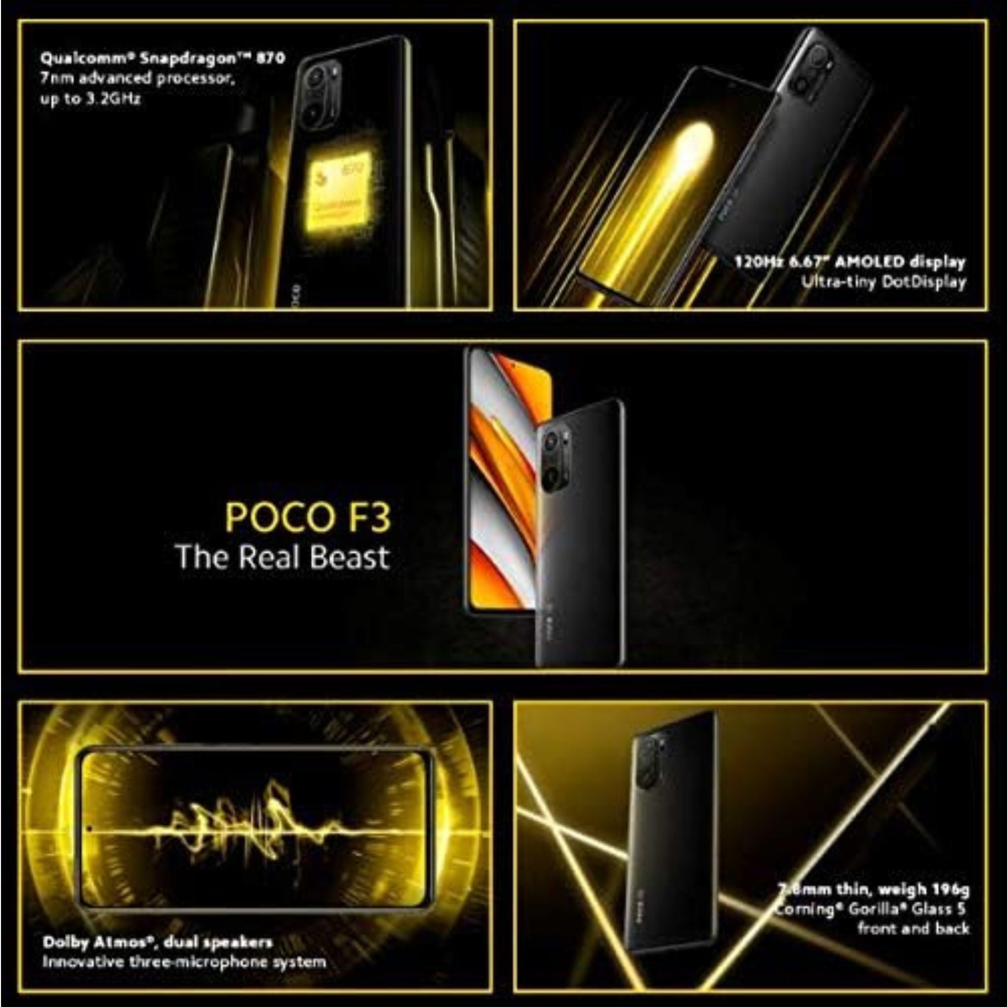 Xiaomi Poco F3 Dual-SIM 128GB ROM + 6GB RAM  5G Smartphone -Arctic White