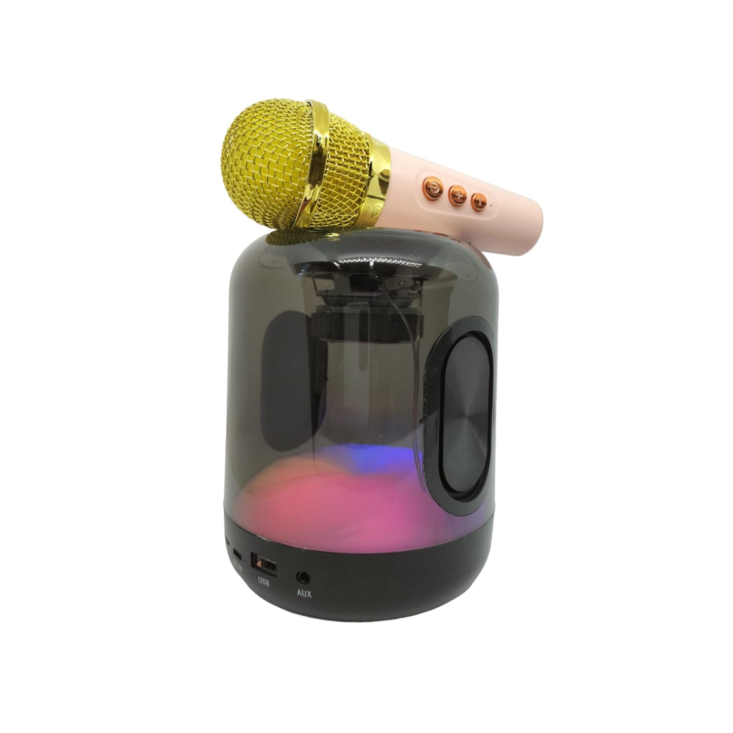 Karaoke Machine, Portable Bluetooth Speaker with Wireless Microphone