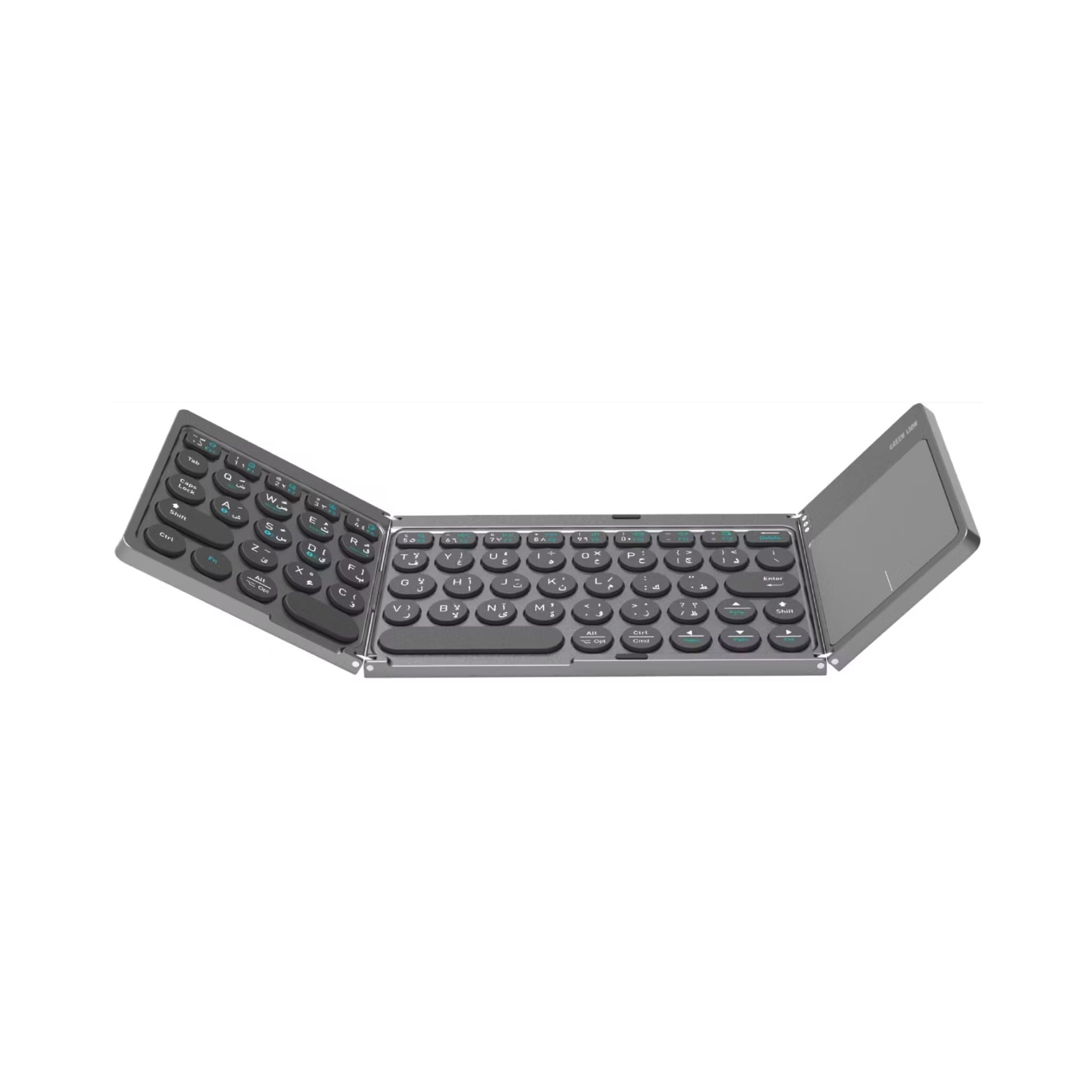 Foldable keyboard on a white background