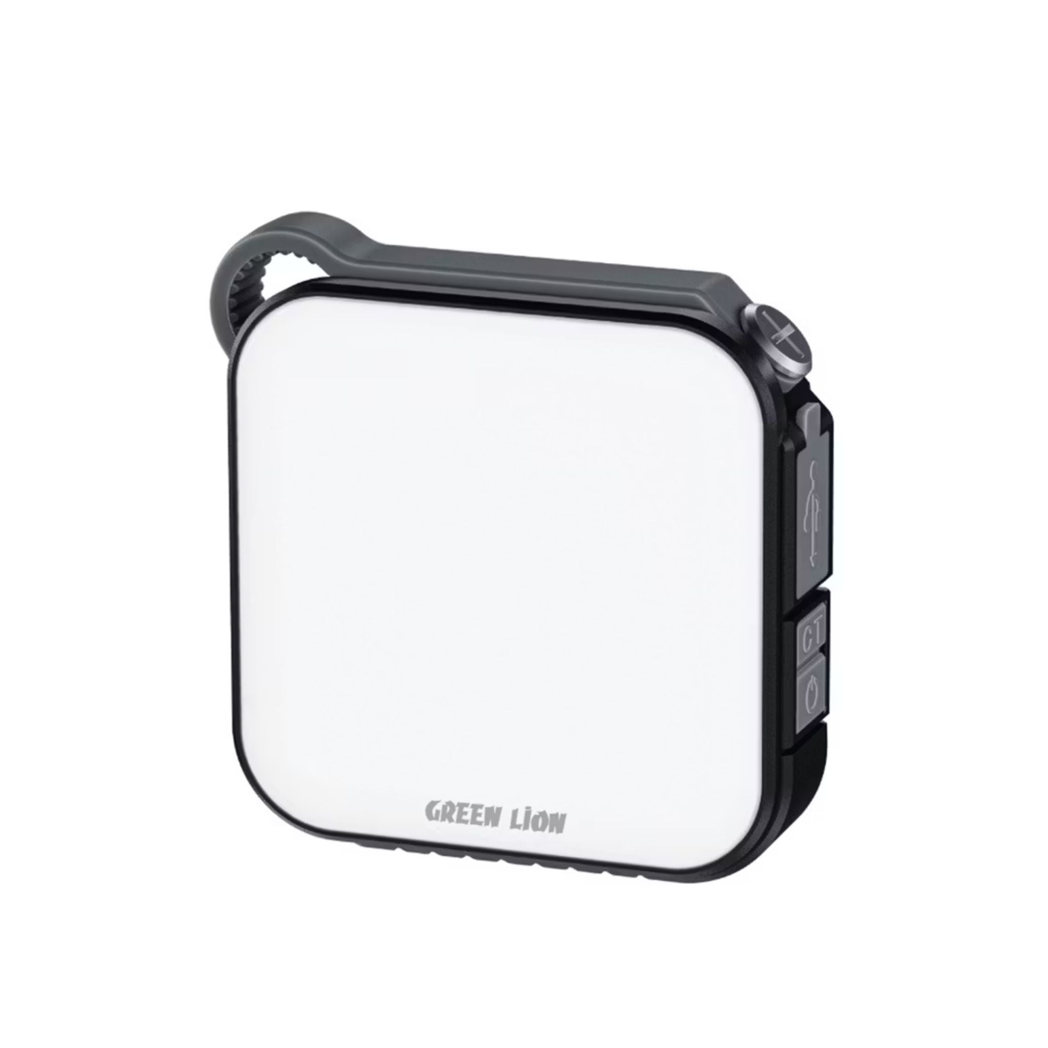 Green Lion Solar Lumix Portable LED Light with Built-in Power Bank, 10W Power, 4 Light Modes, Up to 24 Hours Working Time, 1000 Lumens Brightness, 4000mAh Battery, 1W Solar Input - Gray