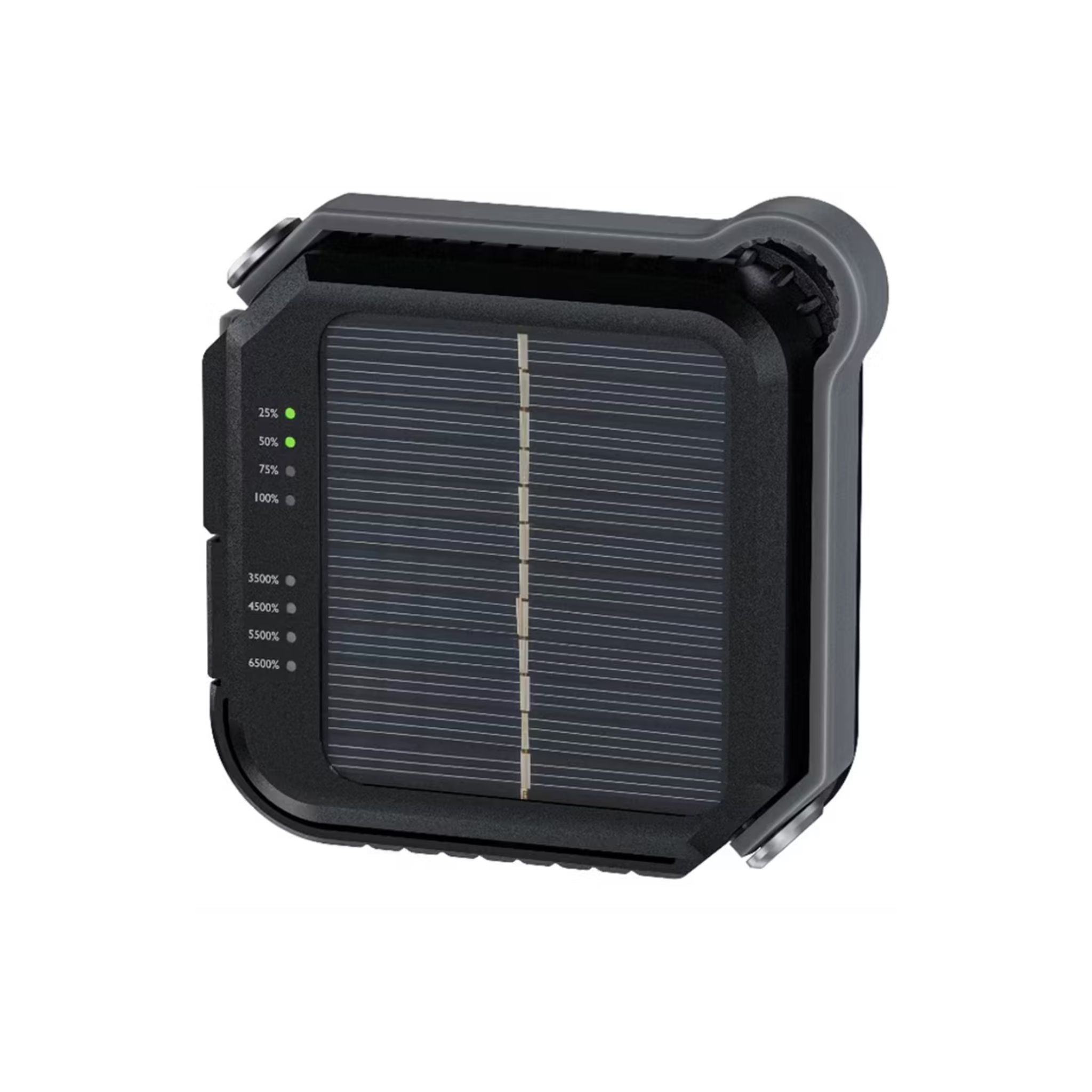Green Lion Solar Lumix Portable LED Light with Built-in Power Bank, 10W Power, 4 Light Modes, Up to 24 Hours Working Time, 1000 Lumens Brightness, 4000mAh Battery, 1W Solar Input - Gray