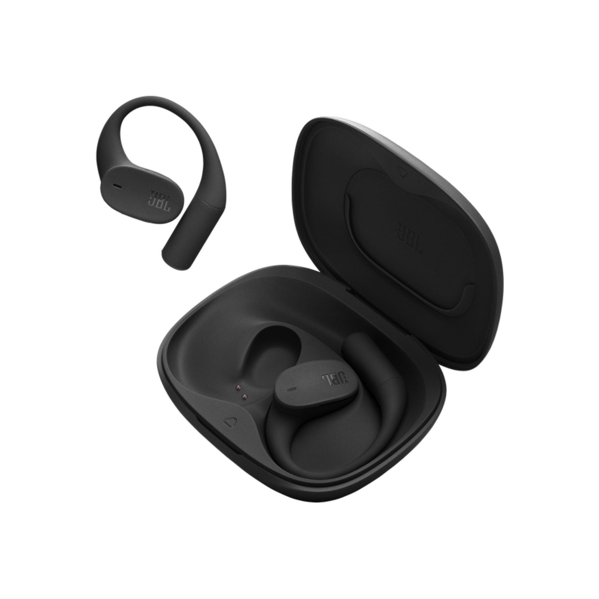 JBL Sense Lite Wireless Earbuds with Open Design and Ear Hook, JBL OpenSound Air Conduction Technology, 32 Hours Operation, Water & Dust Resistant IP54 - Black