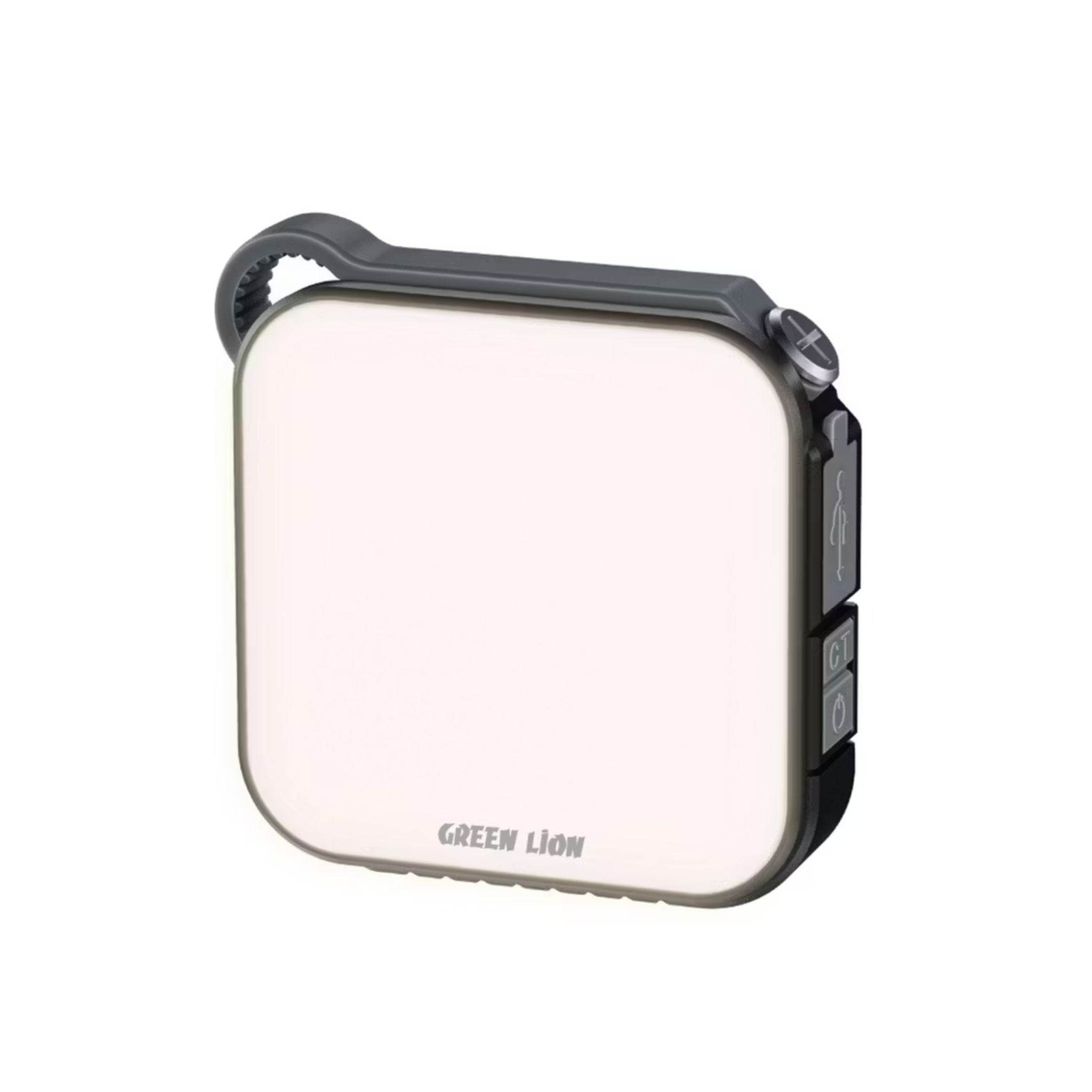 Green Lion Solar Lumix Portable LED Light with Built-in Power Bank, 10W Power, 4 Light Modes, Up to 24 Hours Working Time, 1000 Lumens Brightness, 4000mAh Battery, 1W Solar Input - Gray