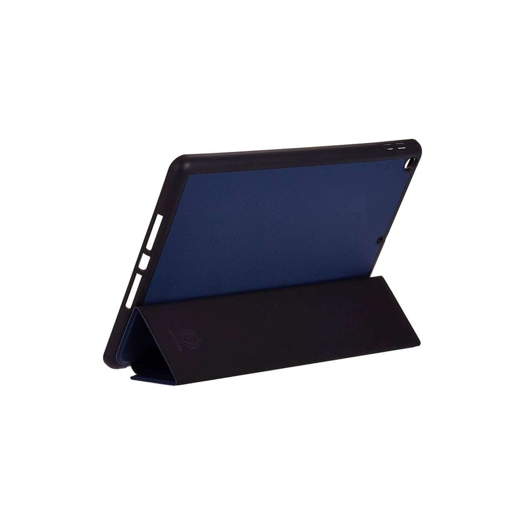 Green Lion Hogo Premium Case with Pencil Holder for iPad 10.2", Stable Trifold Stand, Full Body Drop Protection, Soft TPU Easy Install & Remove, Effective Shockproof - Blue