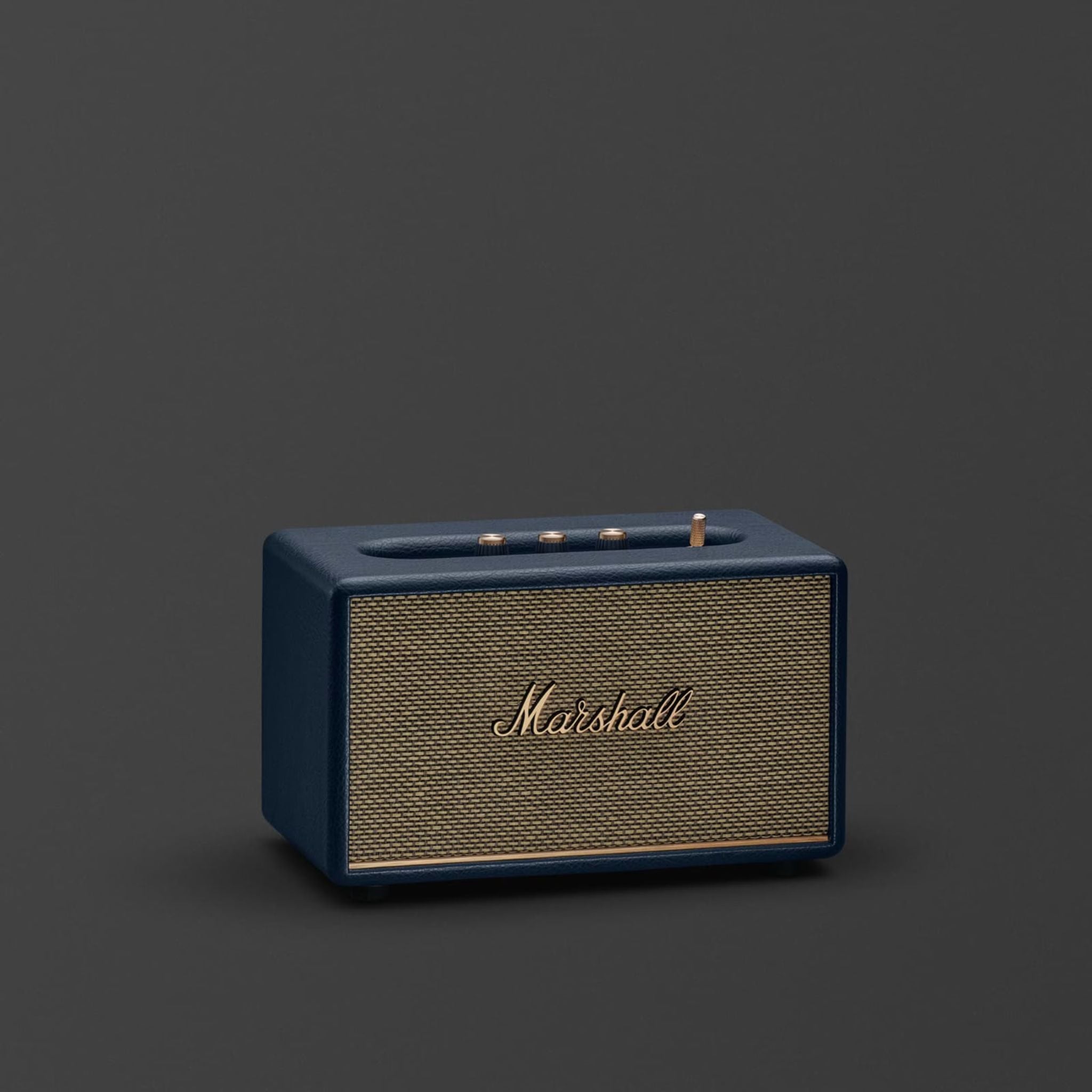 Marshall Acton III Wireless Bluetooth Stereo Speaker with Bluetooth Version 5.2, 2 Hours Charging Time, 32 Hours Play Time, Fast Charging, Water Resistant, USB-C Charging Port - Blue