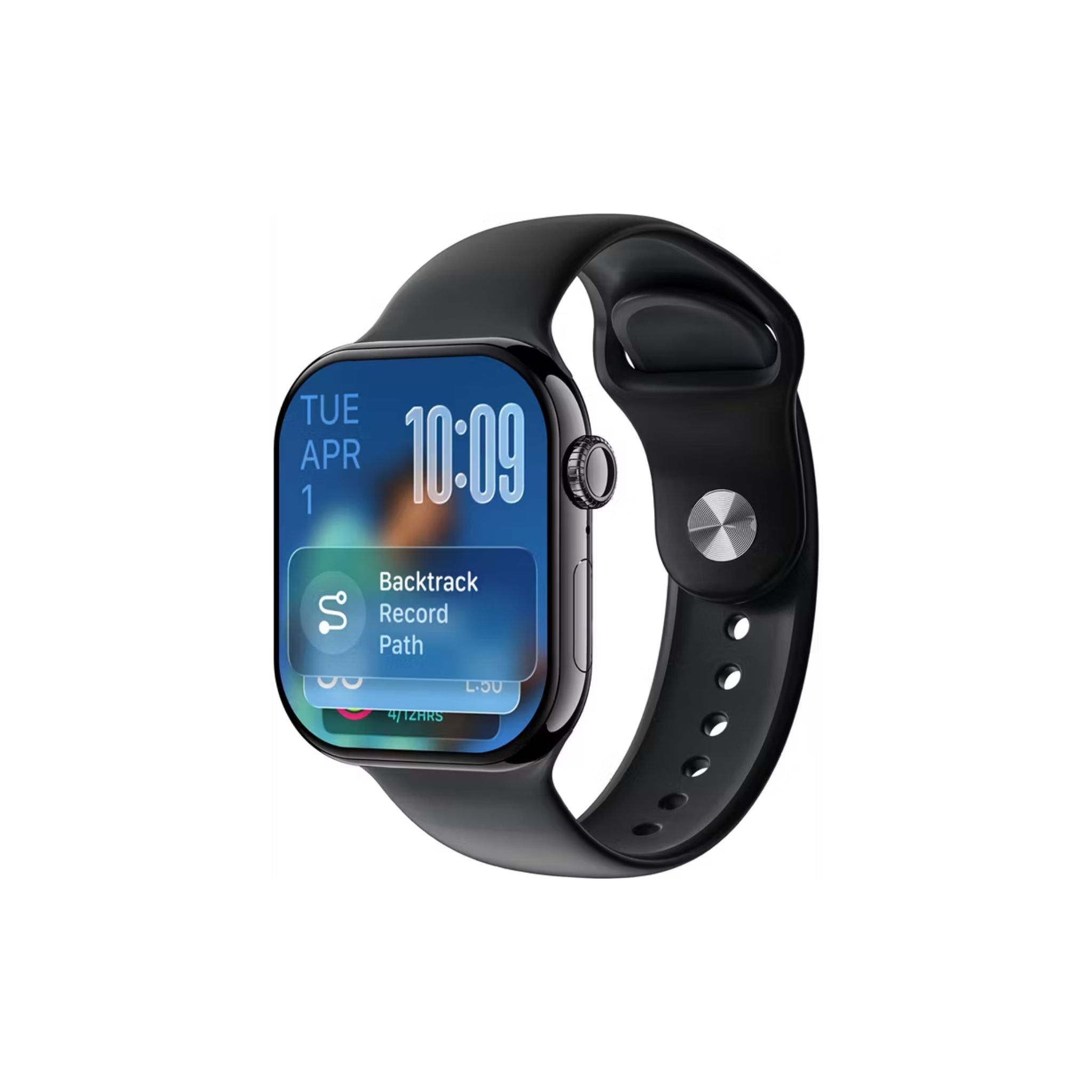 Green Lion Communicate Smart Watch with 2.07" IPS Dispaly, 380mAh Battery Capacity, Wireless Charging, AI Voice Assistant, 1GB Flash, 3-5 Days Working Time - Black