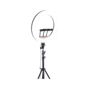 Ring light with stand on a white background