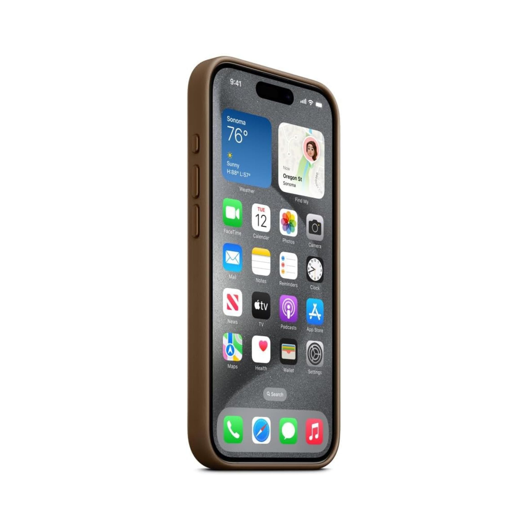 APPLE iPhone 15 Pro FineWoven Case with MagSafe - Taupe