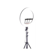 Ring light with stand on a white background