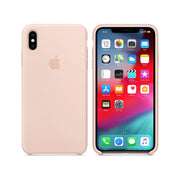 APPLE iPhone XS Max (6.5 inch) Silicone Back cover Case with Apple Logo, Protective Backcover - Pink Sand