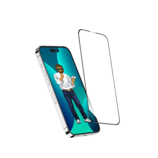 Green Lion 9H Steve HD Glass Protector for iPhone 14 Pro Max, Anti Scratch & Anti-Finger Print, Highly Responsive, Grease Resistance, Bubble Free - Clear