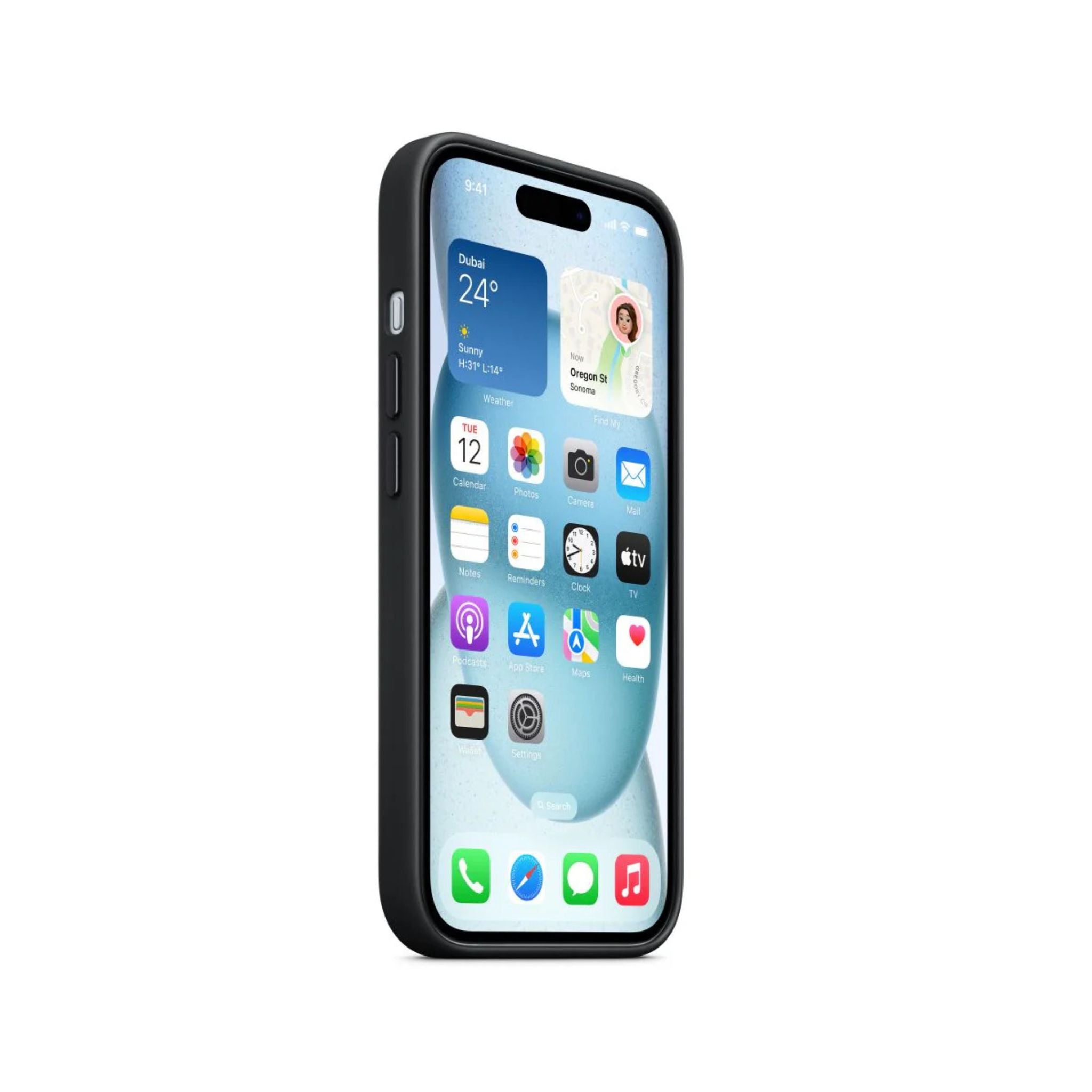 Apple iPhone 15 FineWoven Case with MagSafe - Black