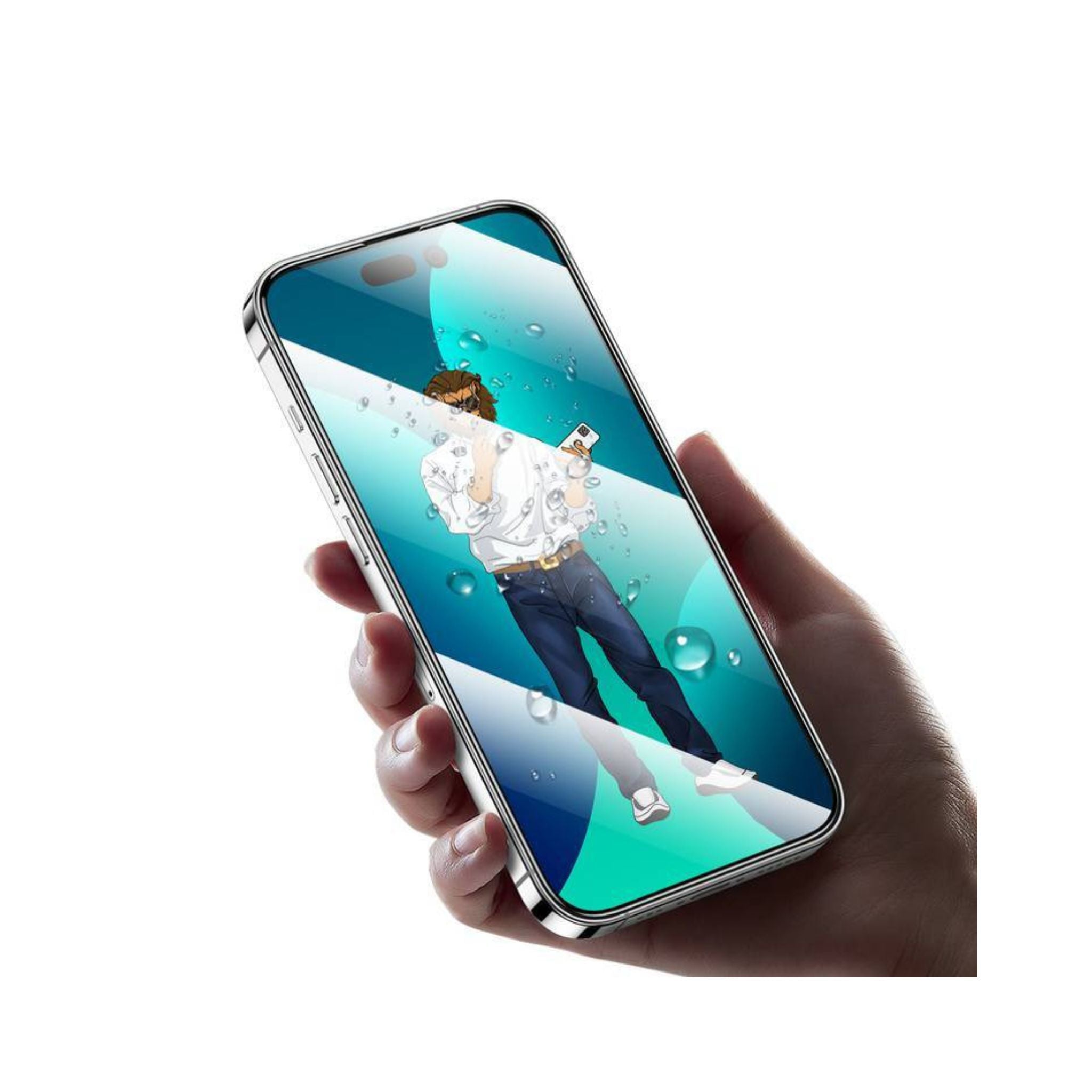 Green Lion 9H Steve HD Glass Protector for iPhone 14 Pro Max, Anti Scratch & Anti-Finger Print, Highly Responsive, Grease Resistance, Bubble Free - Clear