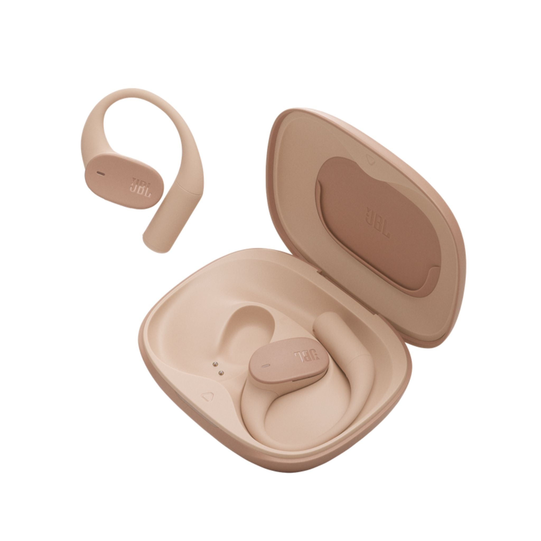 JBL Sense Lite Wireless Earbuds with Open Design and Ear Hook, JBL OpenSound Air Conduction Technology, 32 Hours Operation, Water & Dust Resistant IP54- Beige