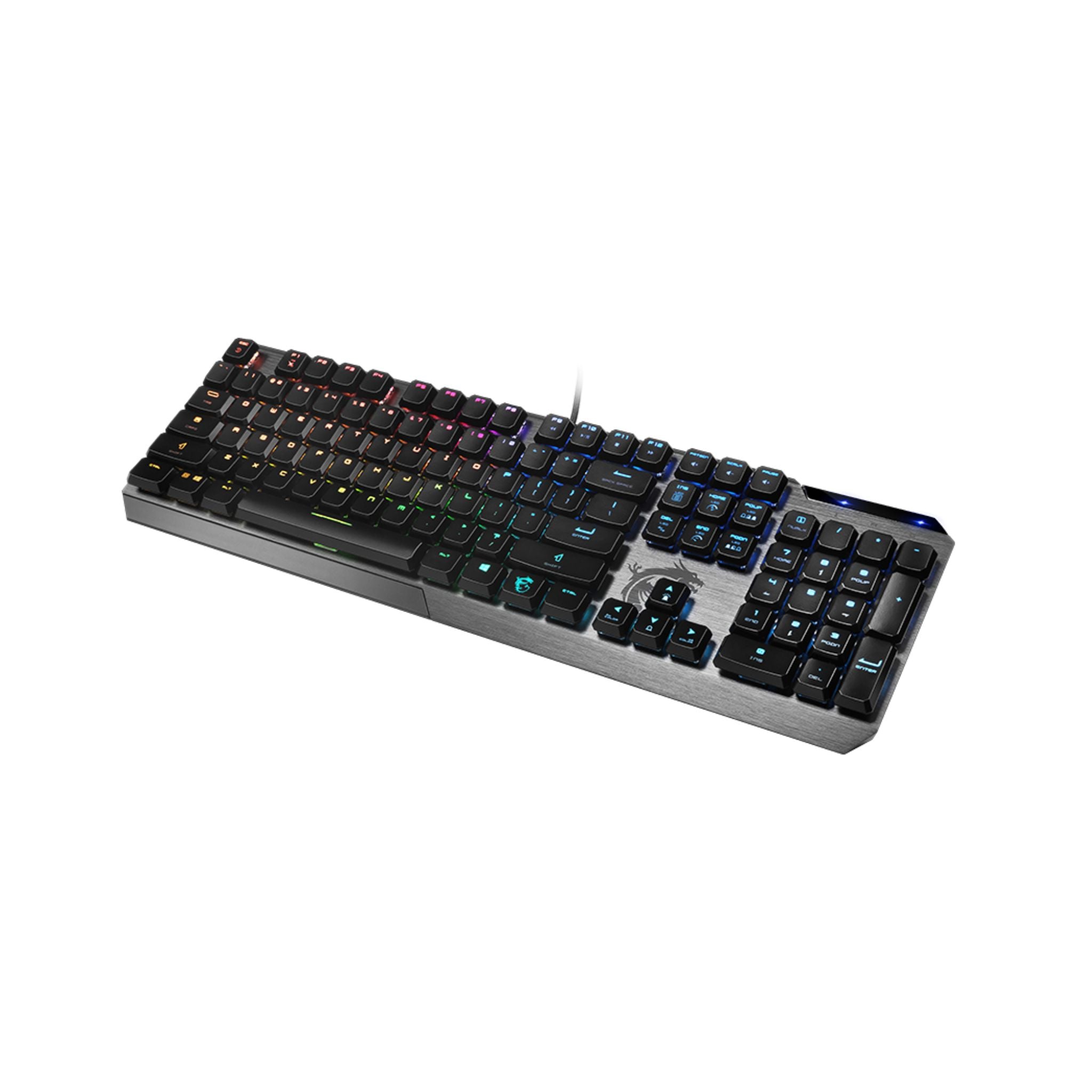 MSI Vigor GK50 Low Profile Gaming Keyboard, Backlit RGB LED, Kailh Mechanical Switches, Aluminum