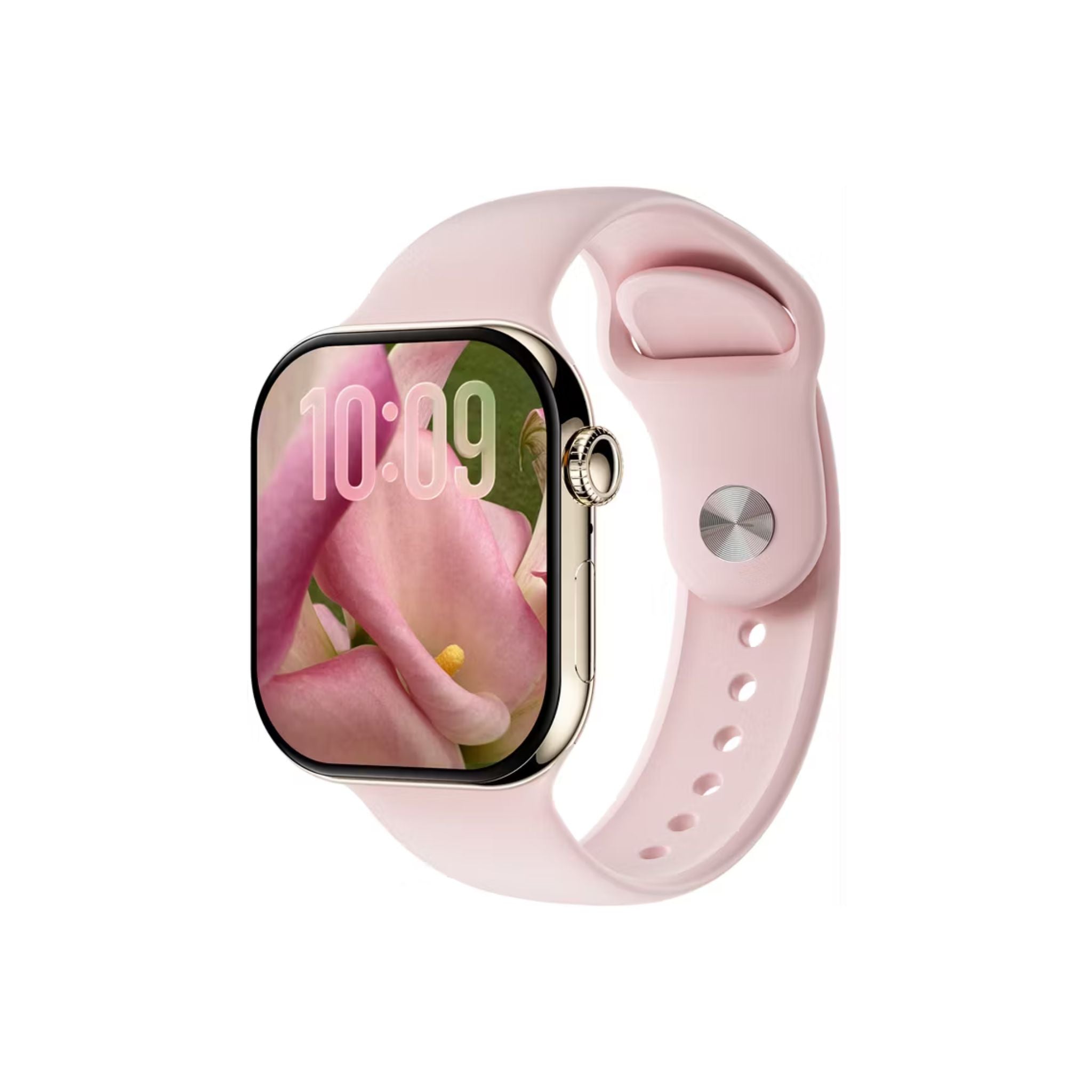 Green Lion Communicate Smart Watch with 2.07" IPS Dispaly, 380mAh Battery Capacity, Wireless Charging, AI Voice Assistant, 1GB Flash, 3-5 Days Working Time - Rose Gold