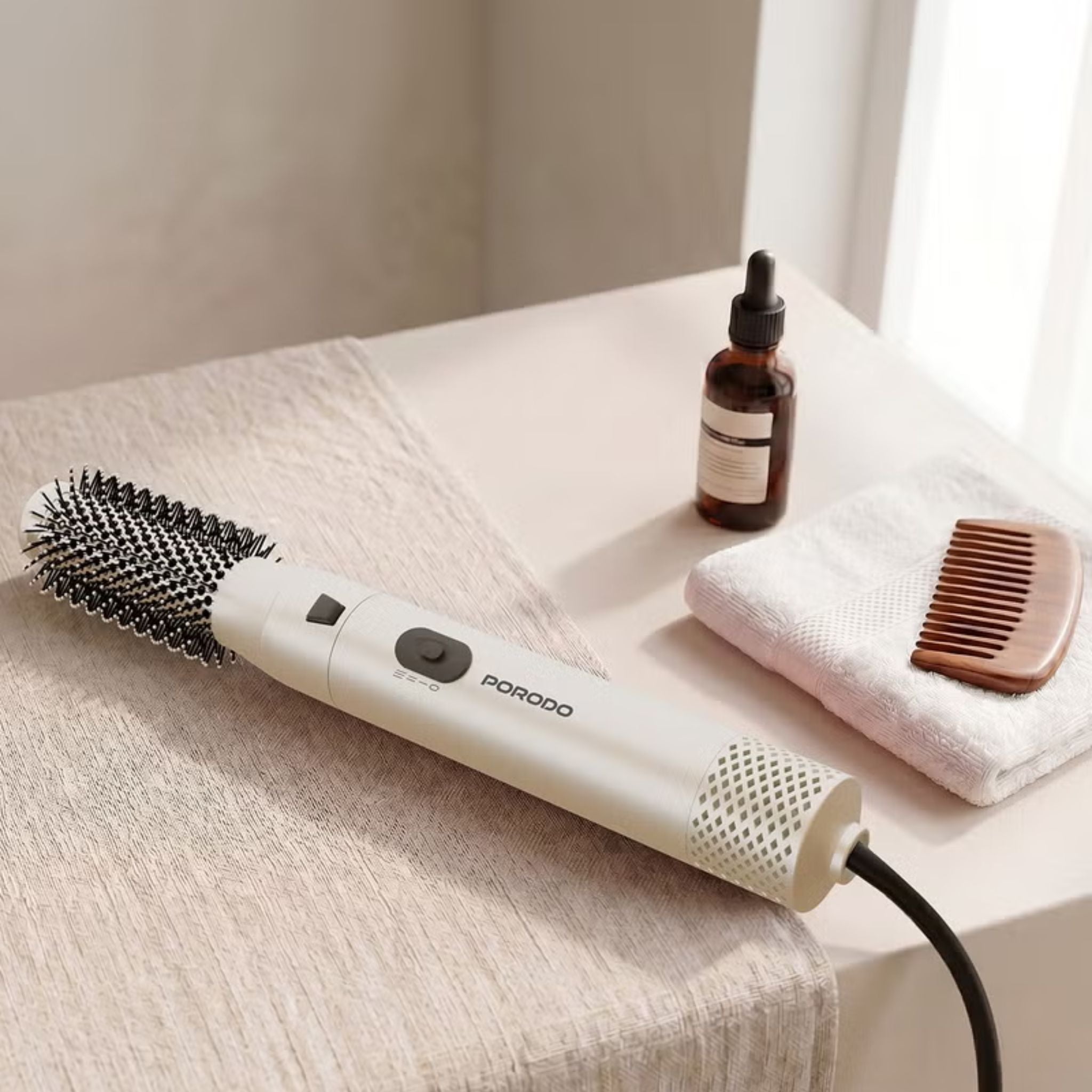 Porodo Tulip 5-In-1 Multi-Function Hair Styler - White