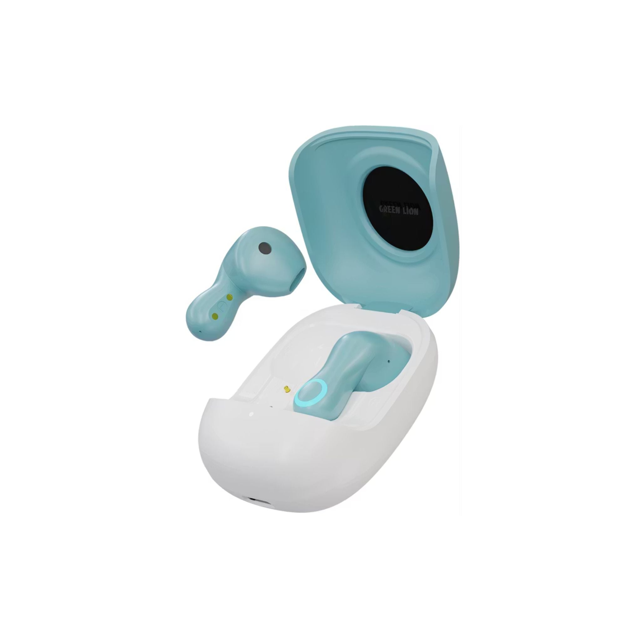 Green Lion Jenifer True Wireless Earbuds TWS, Touch Control, Voice Assistant, Breathing Lights, Clear Call Quality - Sky Blue