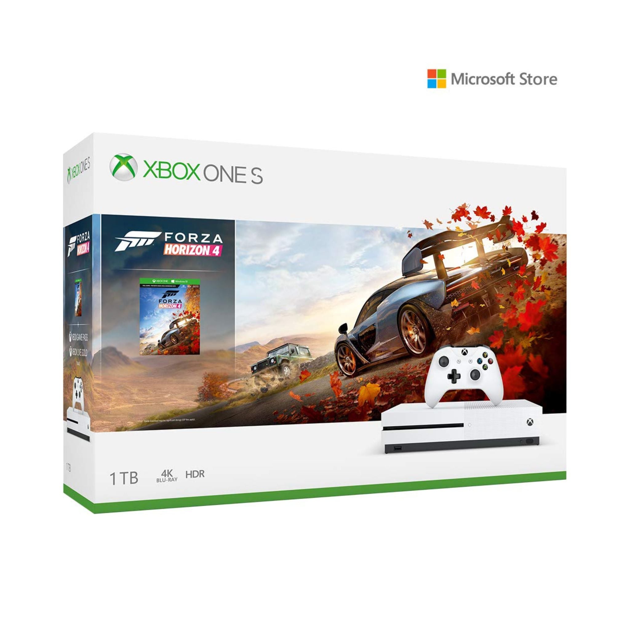 Microsoft 1 TB Xbox One S Console - Forza Horizon 4 Bundle + PDP Stealth Series Wired Controller for Xbox, Phantom Black
