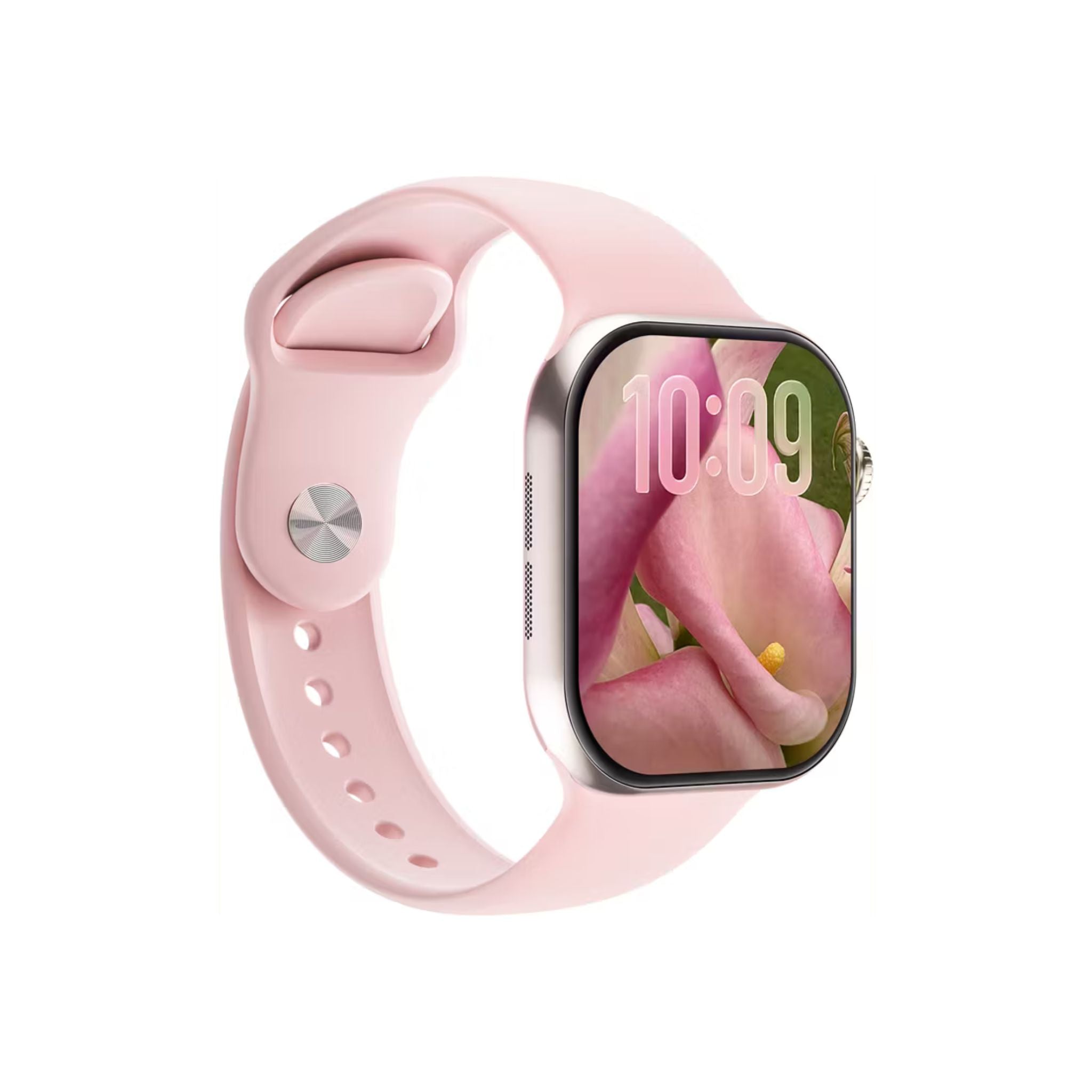 Green Lion Communicate Smart Watch with 2.07" IPS Dispaly, 380mAh Battery Capacity, Wireless Charging, AI Voice Assistant, 1GB Flash, 3-5 Days Working Time - Rose Gold
