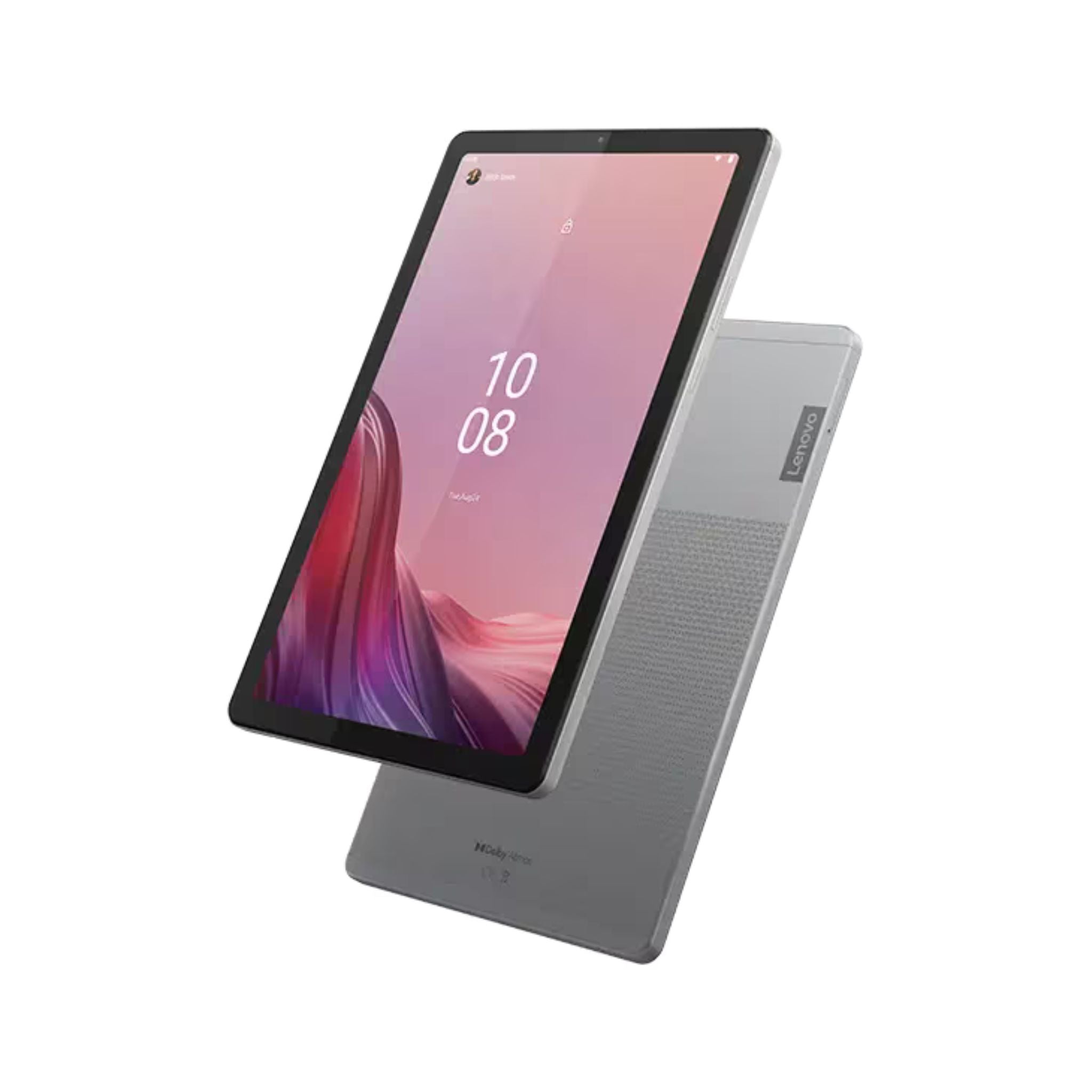 Tablet with a stylus on a white background