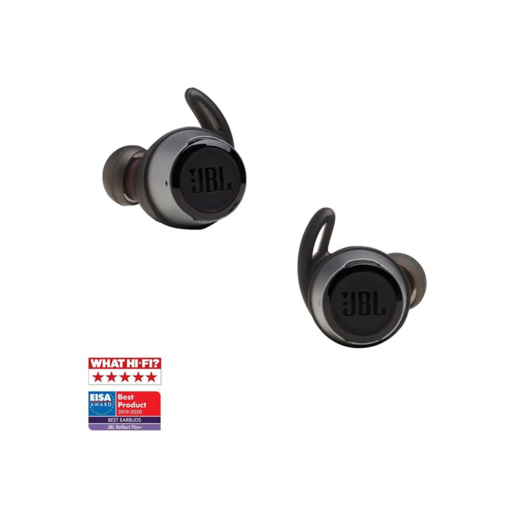 JBL Reflect Flow True Wireless Sports In-Ear Headphones, Adaptive Noise Cancelling + Ambient Ware, Incredible JBL Signature Sound, IP68 Waterproof, 30H Battery, Voice Assistant, Dual Connect - Black