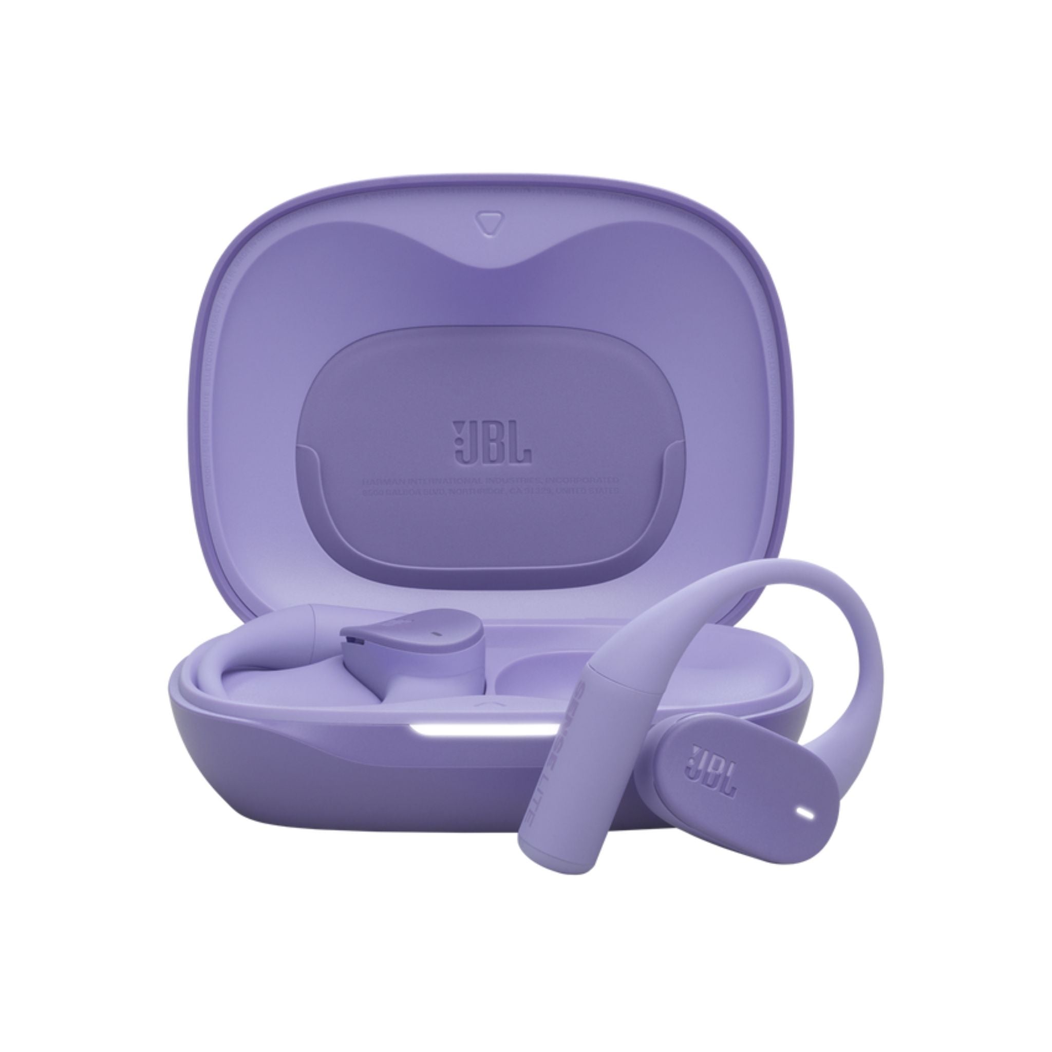 JBL Sense Lite Wireless Earbuds with Open Design and Ear Hook, JBL OpenSound Air Conduction Technology, 32 Hours Operation, Water & Dust Resistant IP54-Purple
