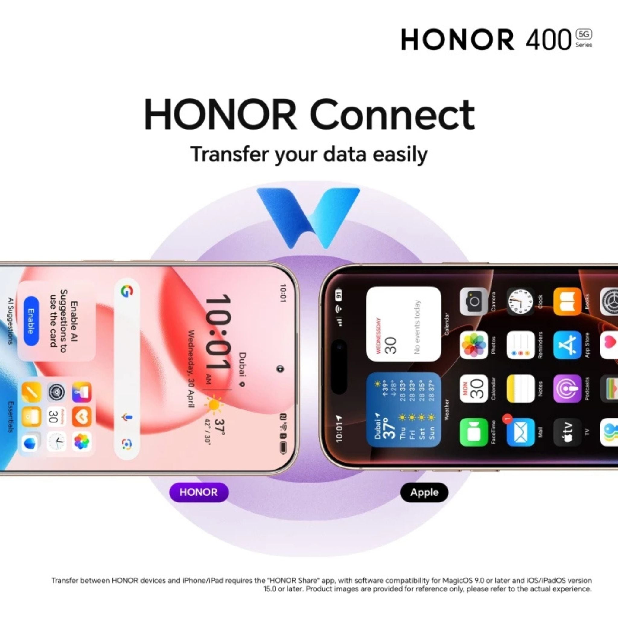 Honor 400  5G, Dual SIM 12GB RAM 256GB  - Middle East Version- Meteor Silver