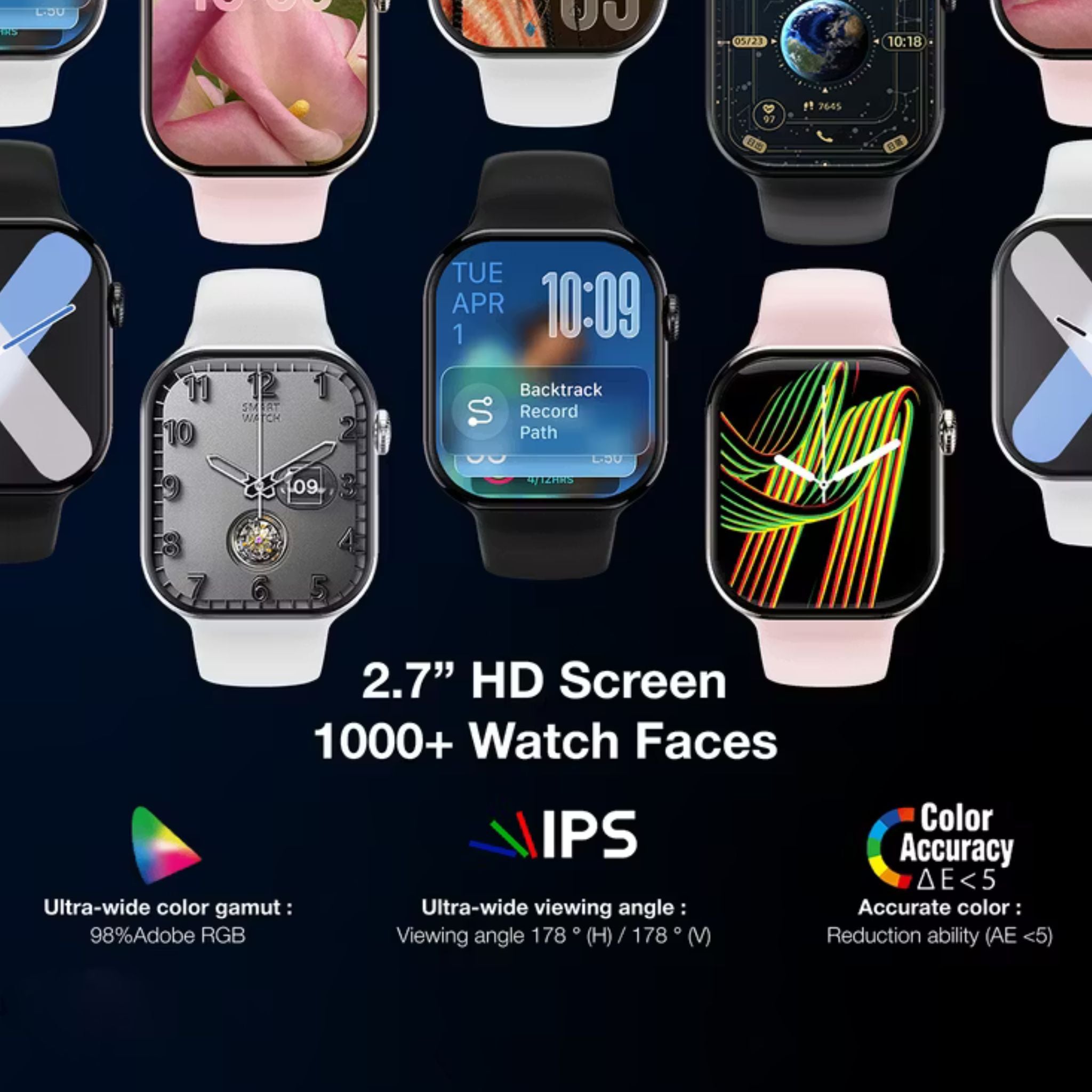 Green Lion Communicate Smart Watch with 2.07" IPS Dispaly, 380mAh Battery Capacity, Wireless Charging, AI Voice Assistant, 1GB Flash, 3-5 Days Working Time - Rose Gold