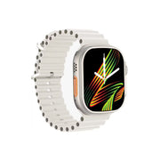 Green Lion Communicate Ultra Smart Watch with 1.85" Amoled Screen Dispaly, 280mAh Battery Capacity, Wireless Charging, AI Voice Assistant, 125 MB Flash Storage, 3-5 Days Working Time - Silver