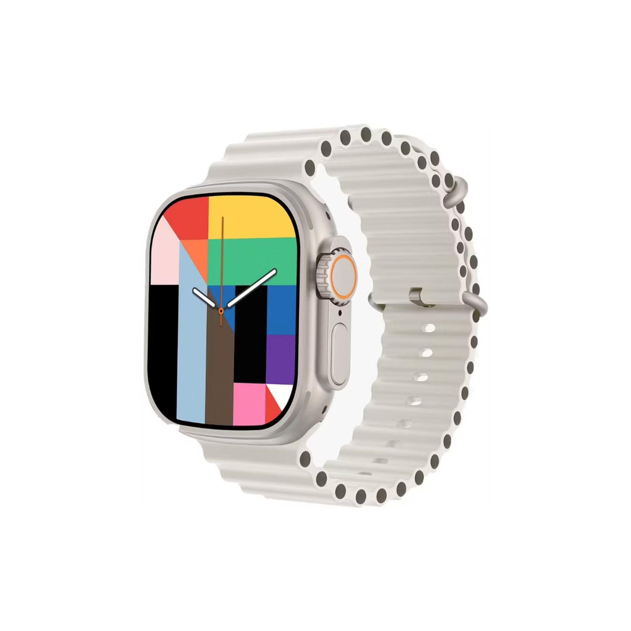 Green Lion Communicate Ultra Smart Watch with 1.85" Amoled Screen Dispaly, 280mAh Battery Capacity, Wireless Charging, AI Voice Assistant, 125 MB Flash Storage, 3-5 Days Working Time - Silver