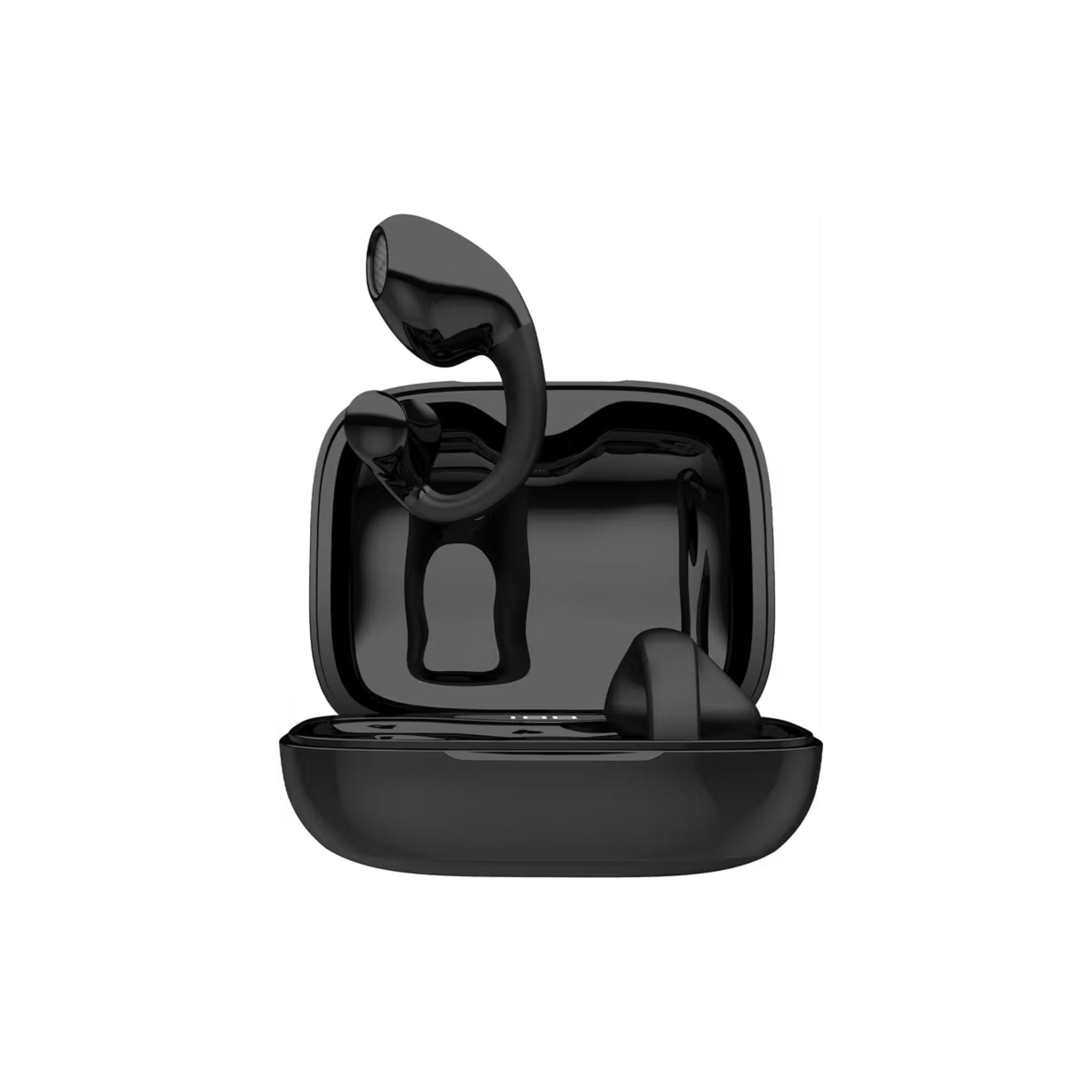 Porodo Soundtec TWS Ear Clip, 10m Transmission Range, Bluetooth V5.3, Up to 24 Hours Play Time, 300mAh Battery Capacity - BlackPorodo Soundtec TWS Ear Clip, 10m Transmission Range, Bluetooth V5.3, Up to 24 Hours Play Time, 300mAh Battery Capacity - Black